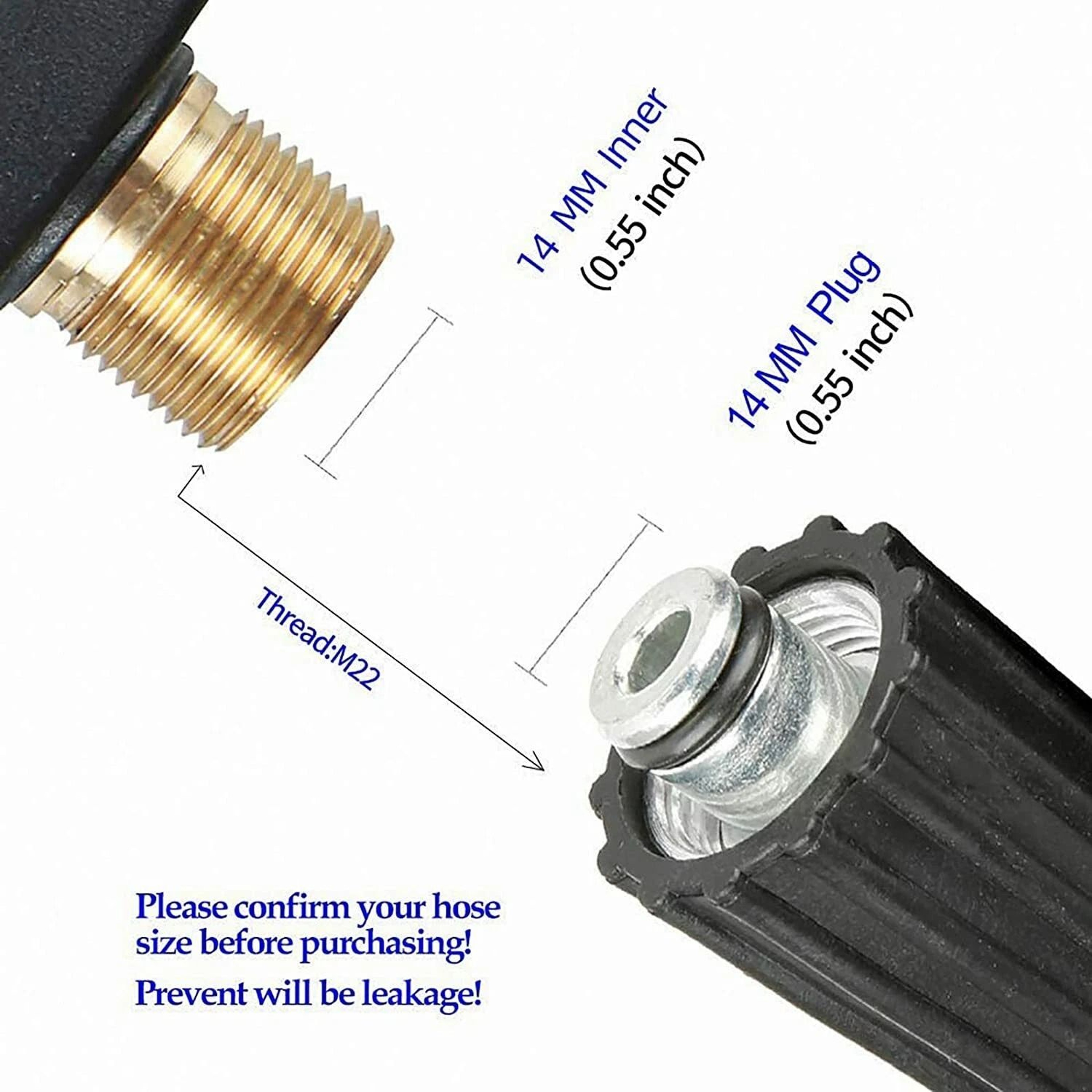 High Pressure Washer Gun PSI Foam Spray Wand For Car Wash Nozzle Tips 5