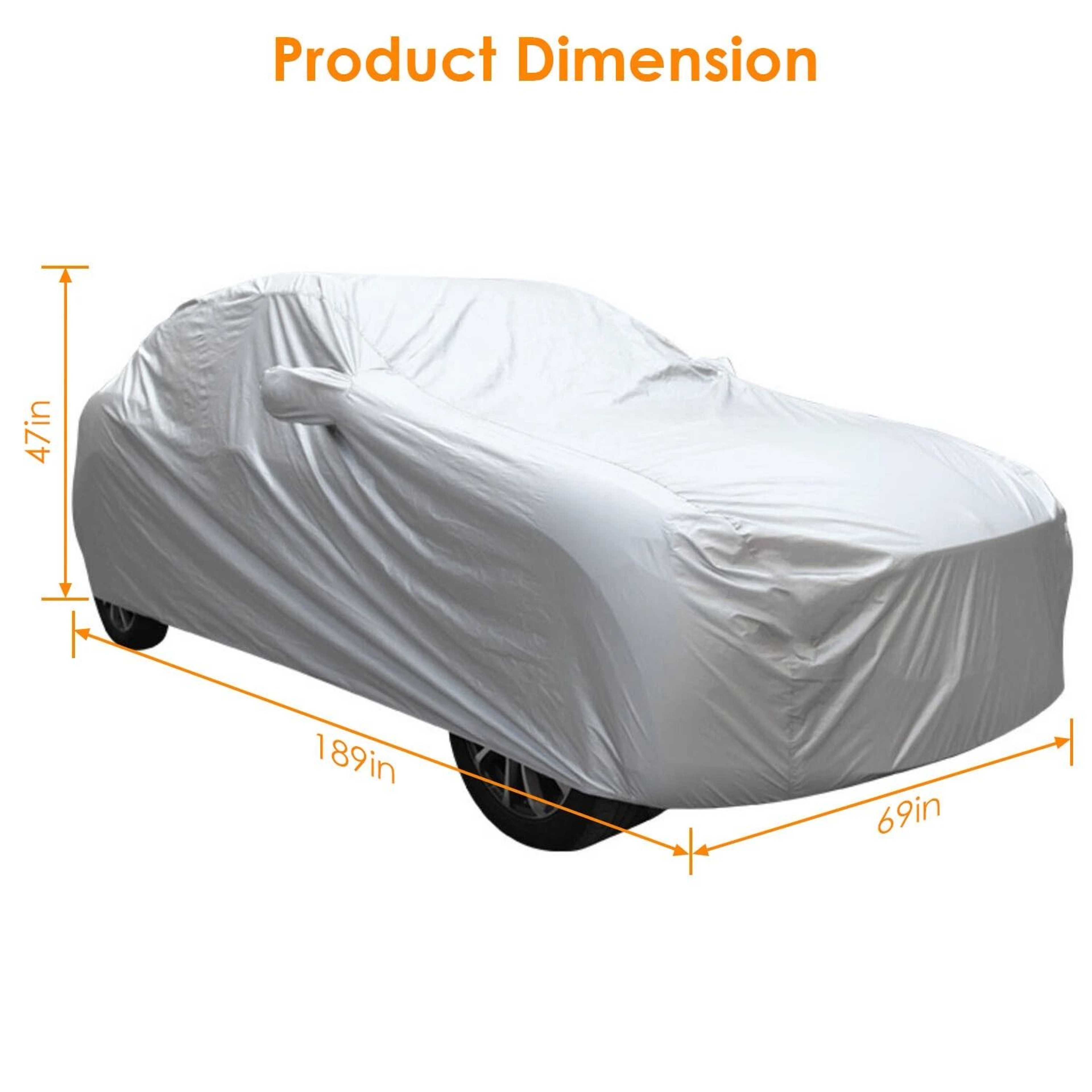 Full Car Protection Cover Waterproof Sun UV Snow Dust Rain Resistant Cover For Sedans 7