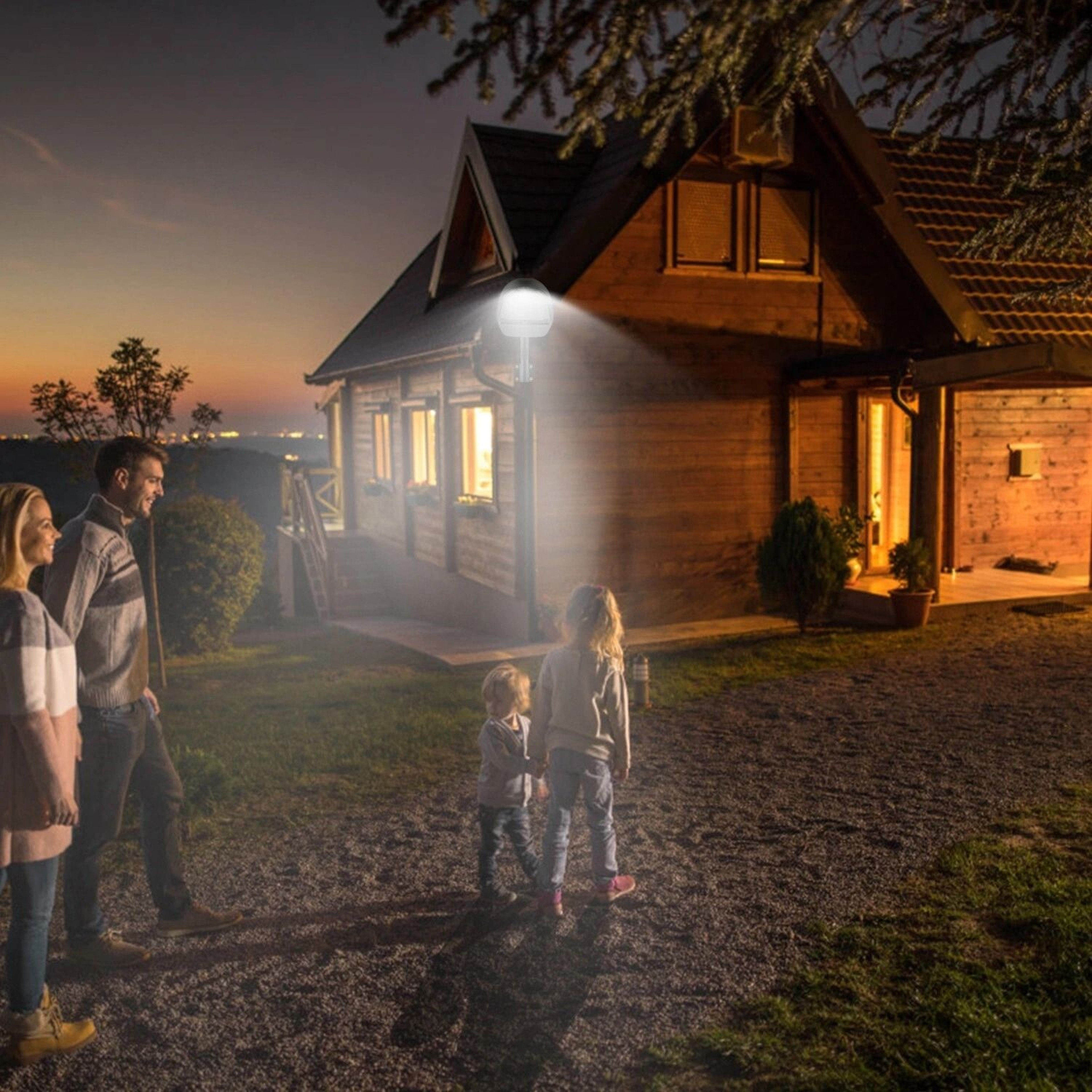 Outdoor LED Street Light Dusk To Dawn Sensor Waterproof Security Lighting 3