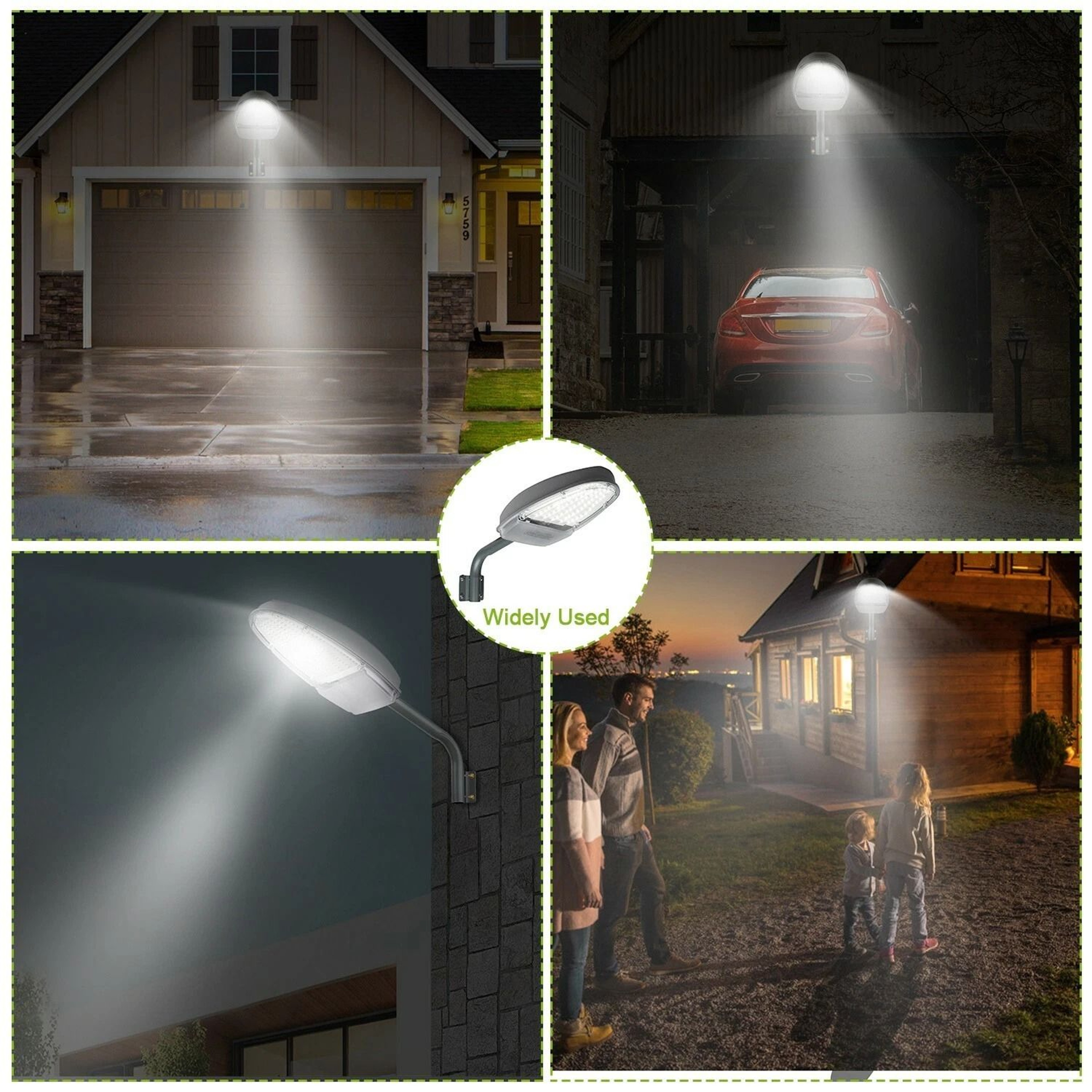Outdoor LED Street Light Dusk To Dawn Sensor Waterproof Security Lighting 4