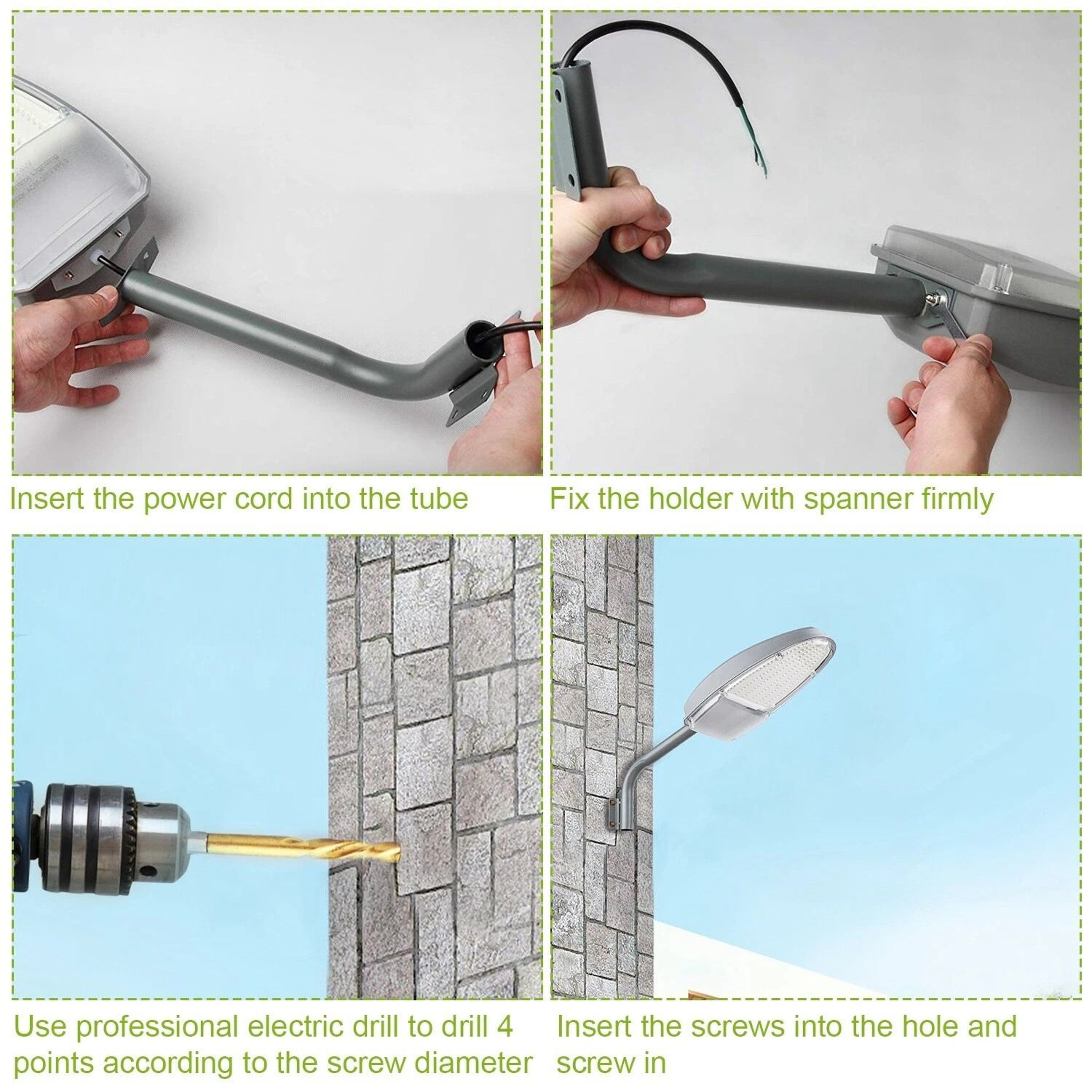 Outdoor LED Street Light Dusk To Dawn Sensor Waterproof Security Lighting 5