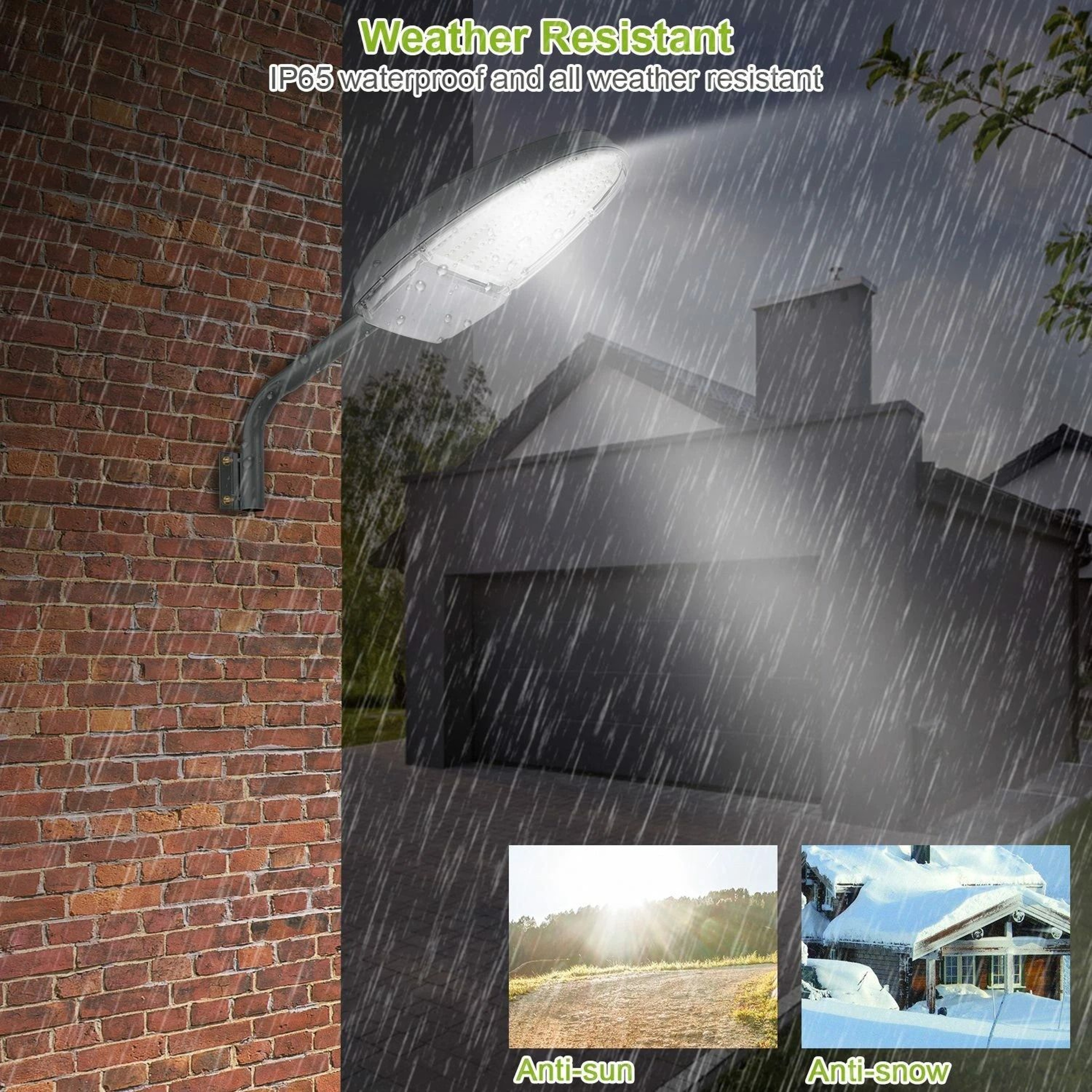 Outdoor LED Street Light Dusk To Dawn Sensor Waterproof Security Lighting 7