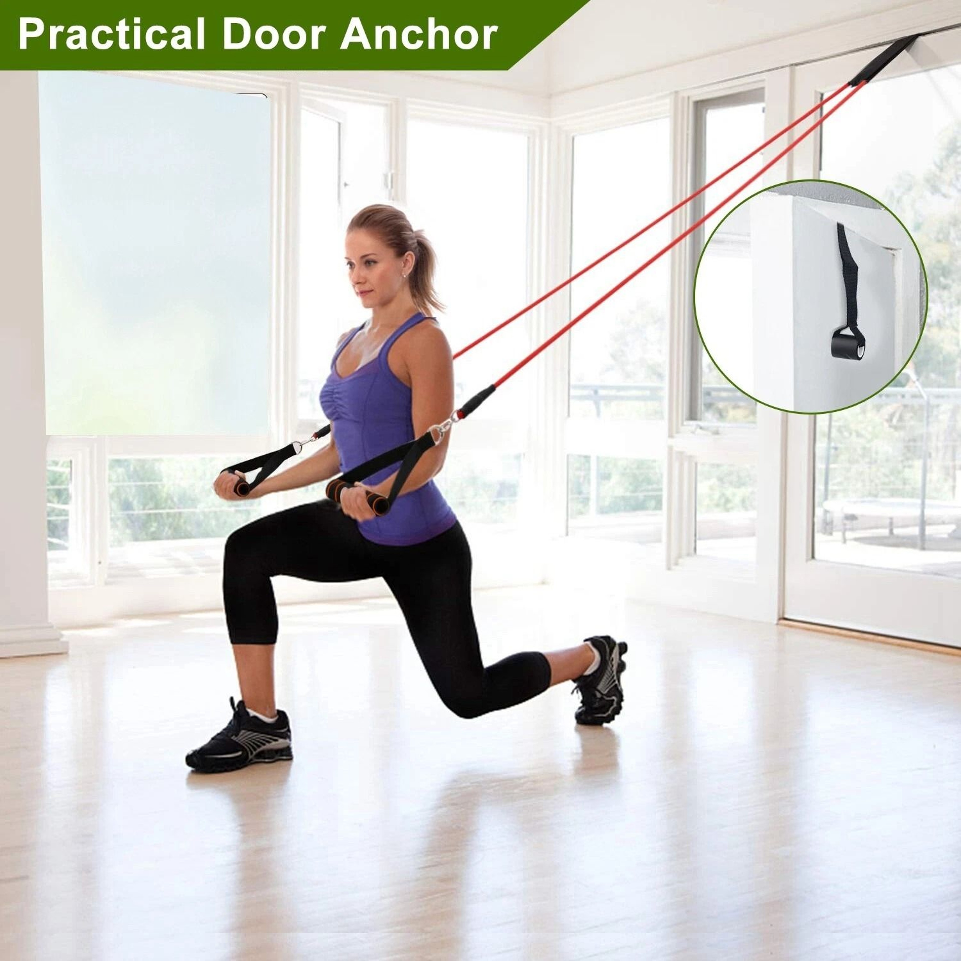 Resistance Band Set For Yoga Pilates  Fitness Versatile Workout Tubes For Home Exercise 5