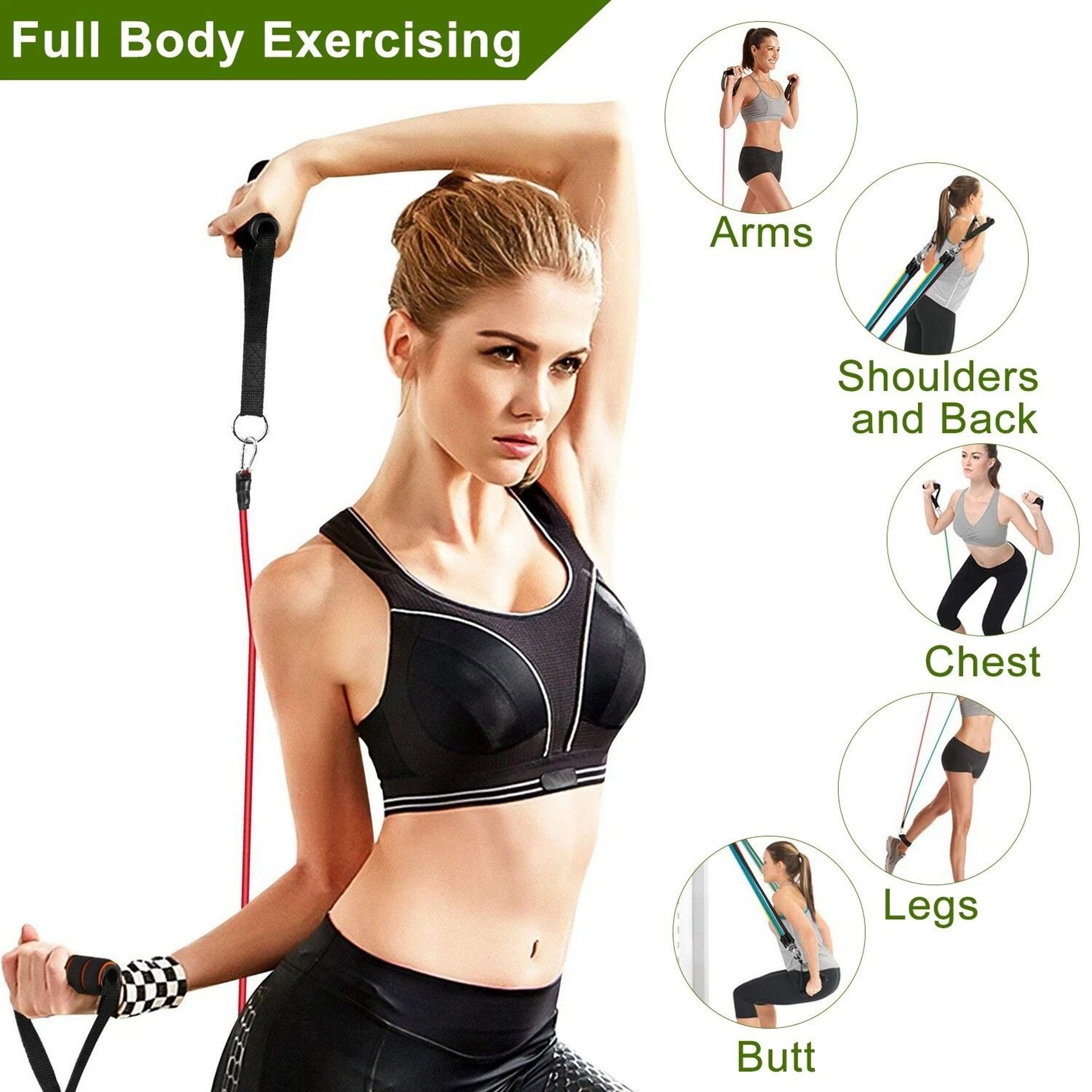 Resistance Band Set For Yoga Pilates  Fitness Versatile Workout Tubes For Home Exercise 7