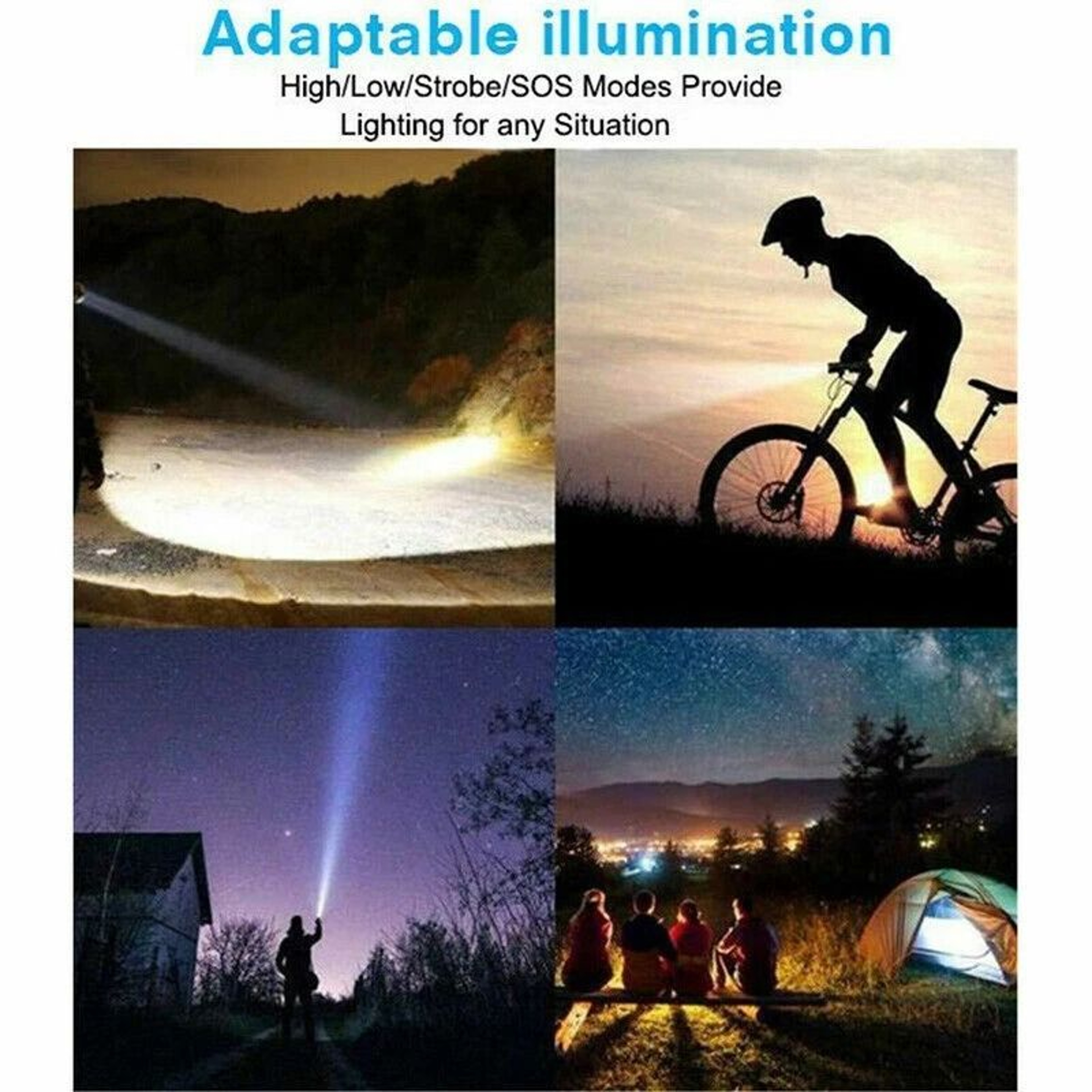 SuperBright LED Tactical Flashlight Zoomable Rechargeable Waterproof 3