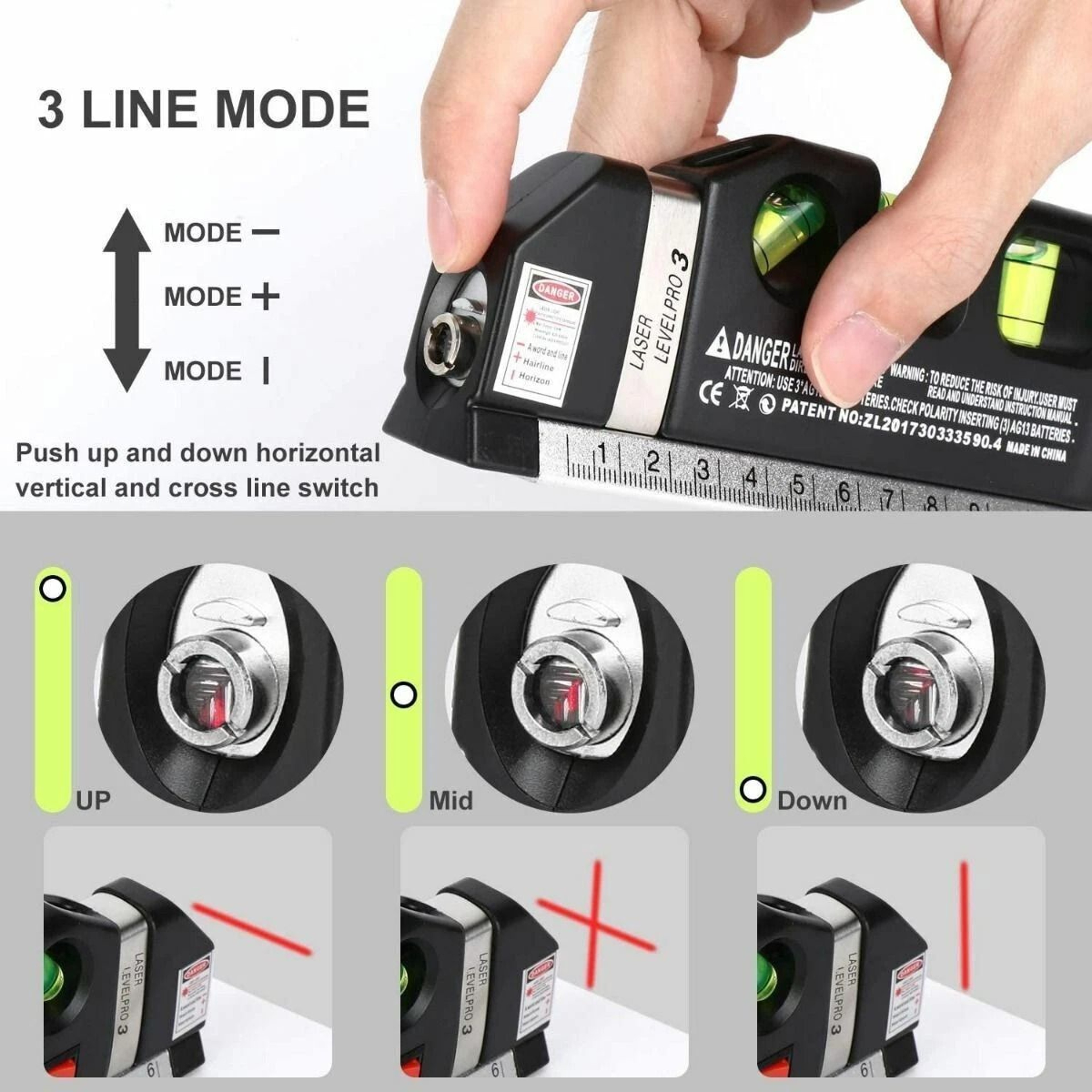 Laser Level Multipurpose Tool Accurate Wall Spirit Level With Laser Technology 1
