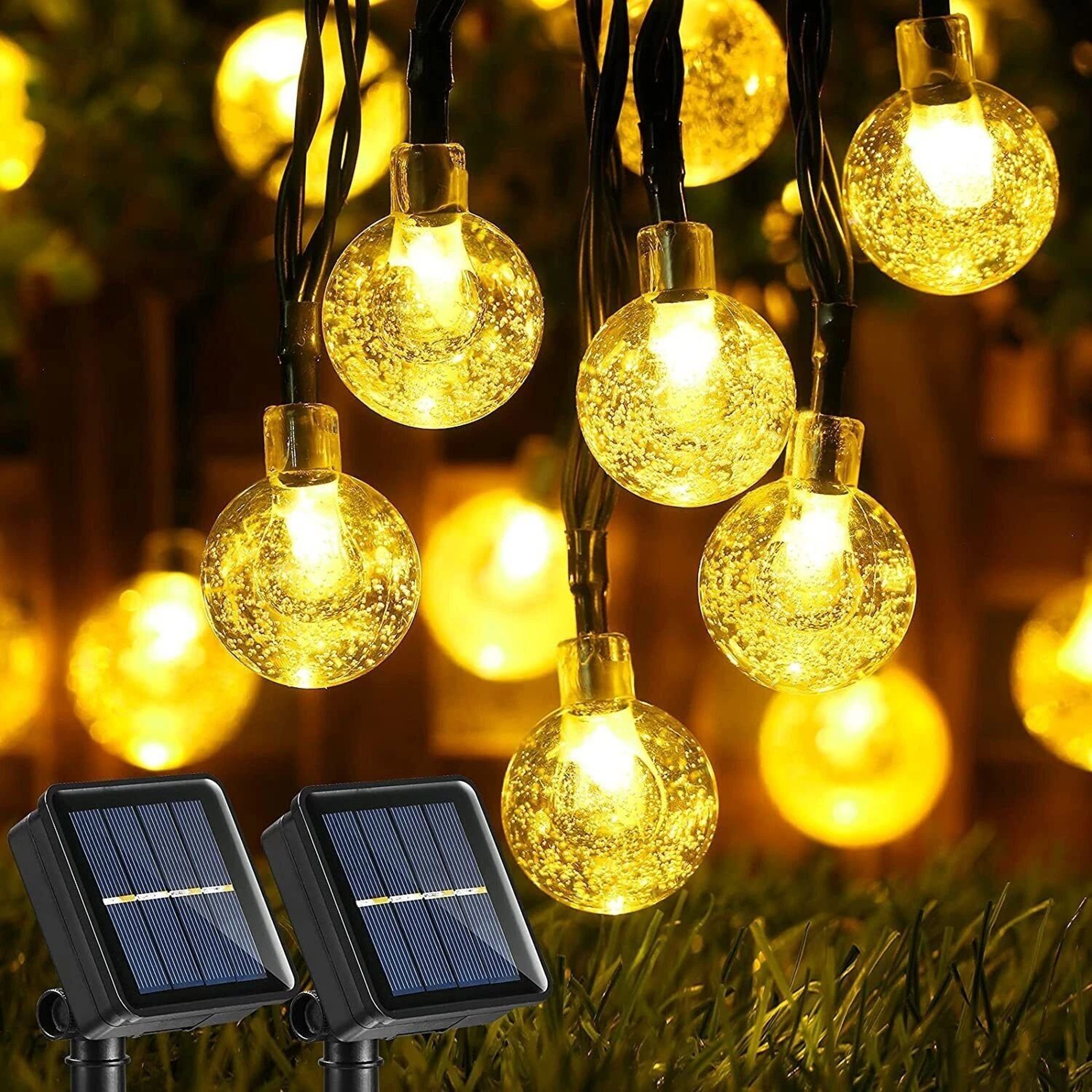 Solar Powered LED String Light For Garden Path And Yard Decor Waterproof Outdoor Lamp 0