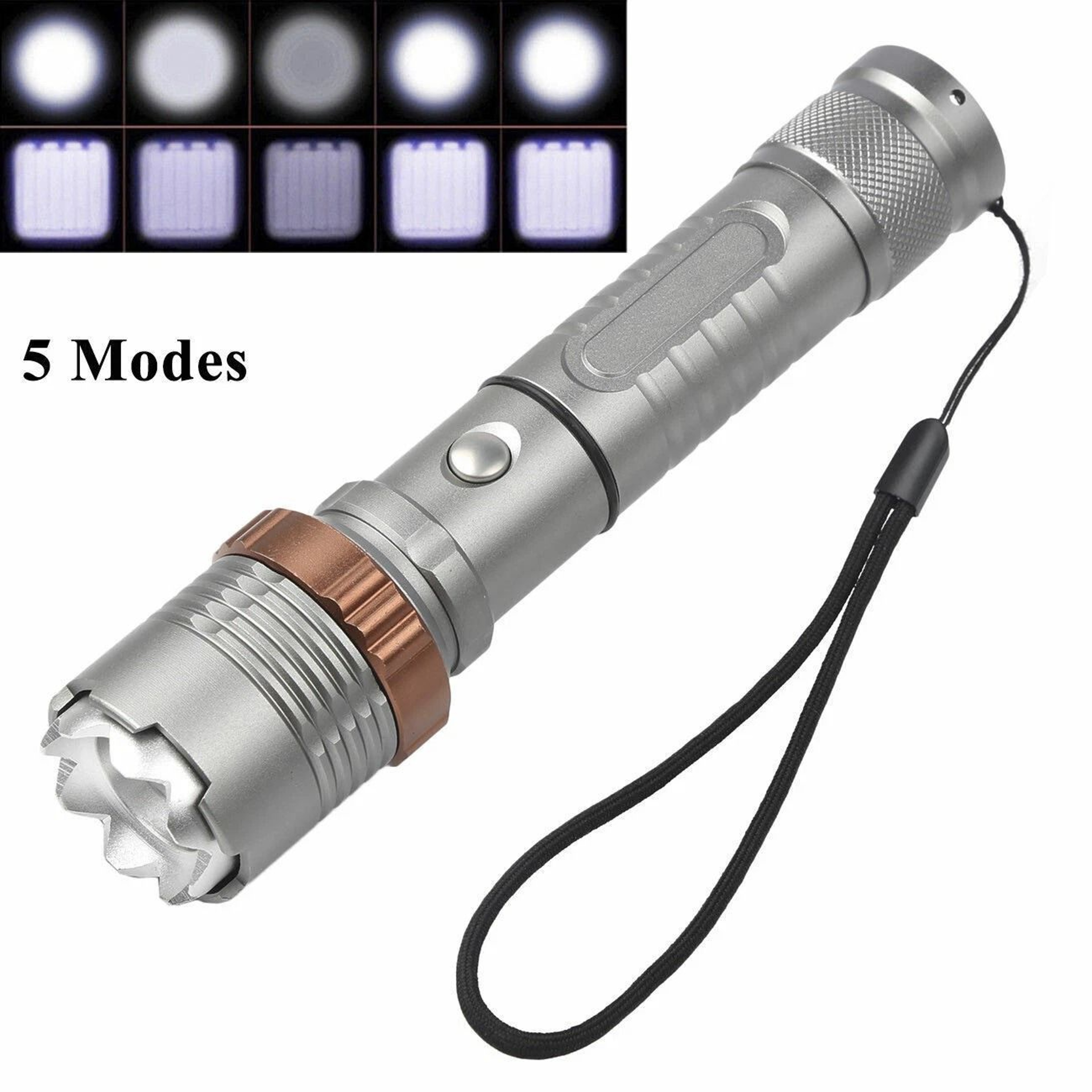 LED Flashlight Super Bright Rechargeable Spotlight Torch 2