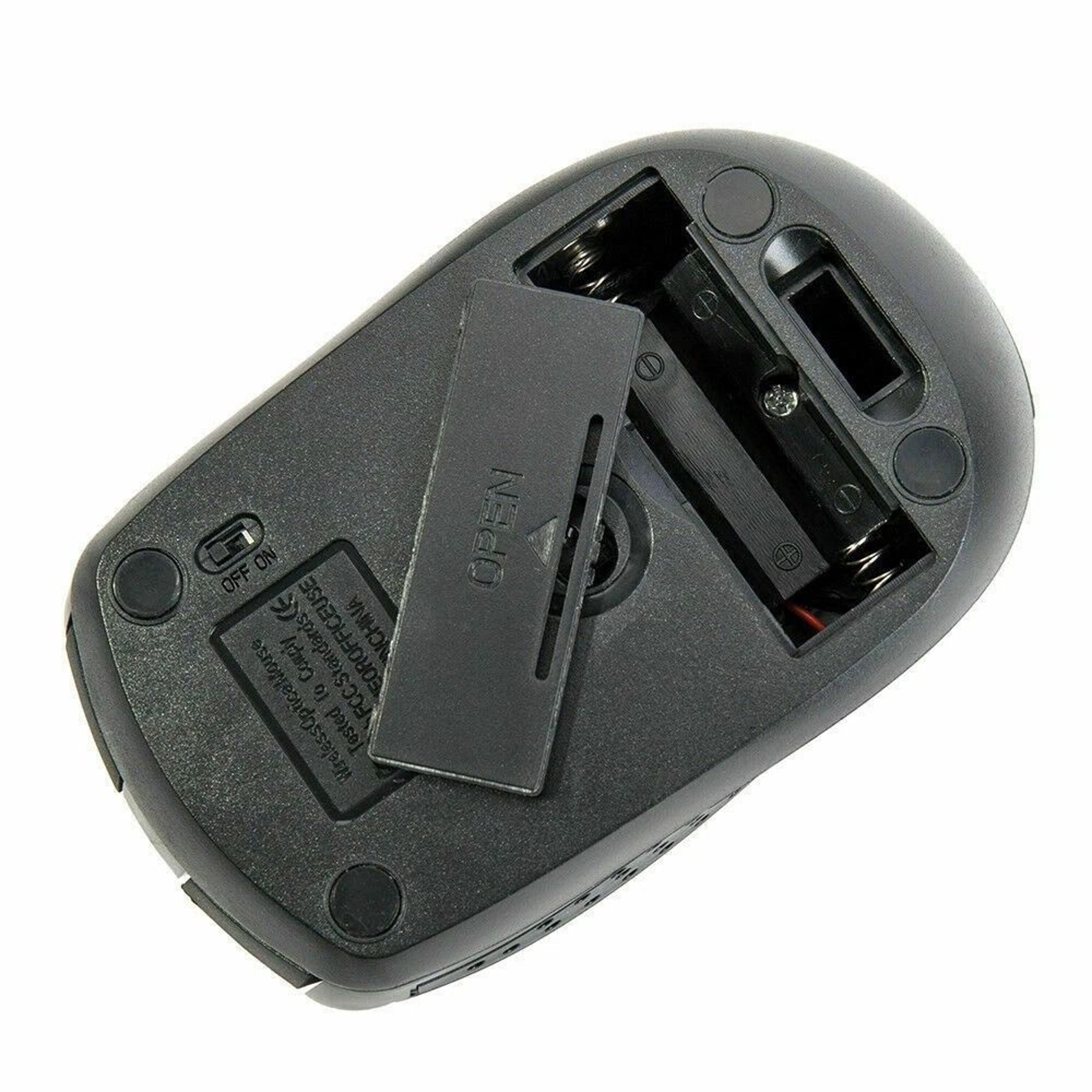 Black Wireless Mouse With Optical Sensor USB DPI For Laptop  PC 1