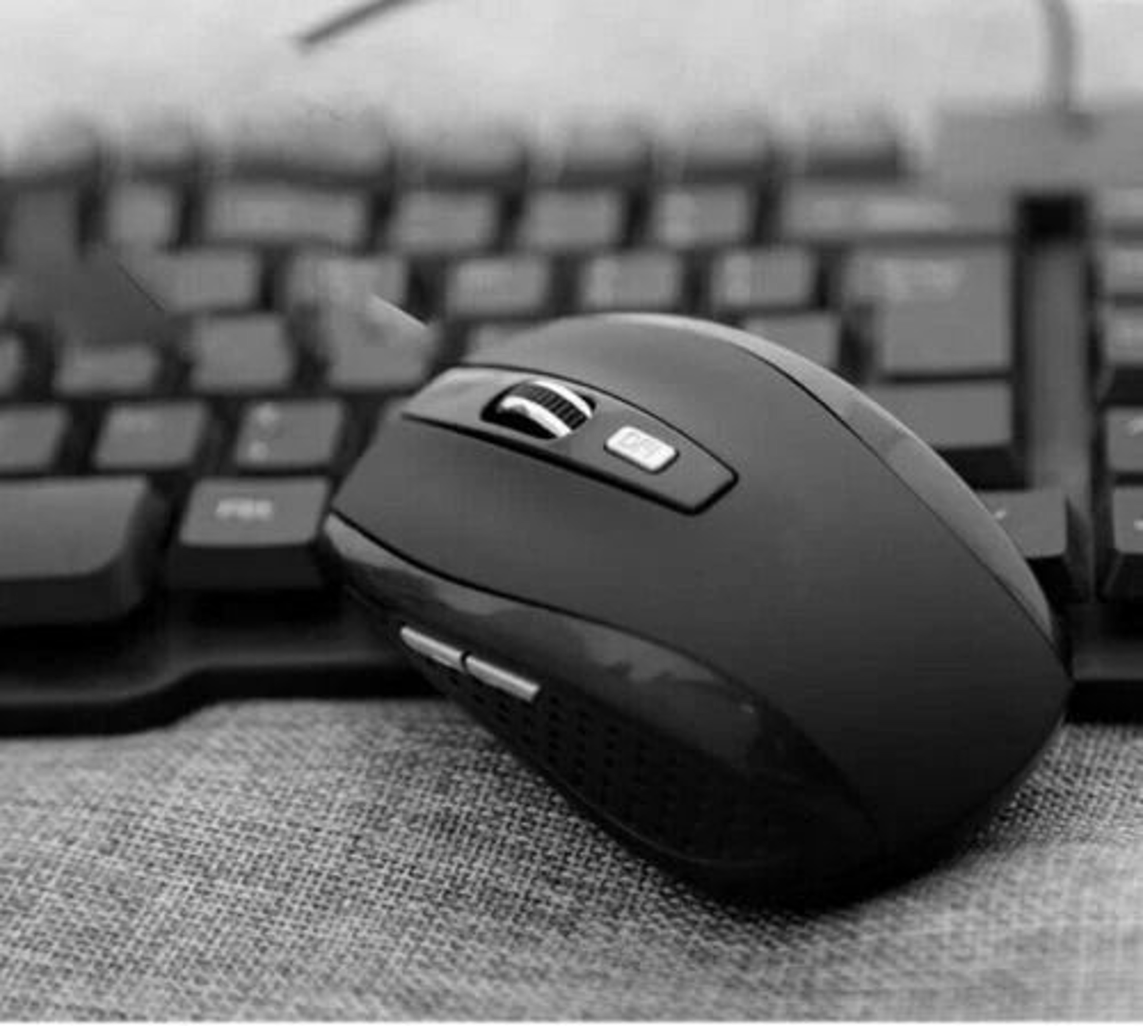 Black Wireless Mouse With Optical Sensor USB DPI For Laptop  PC 4