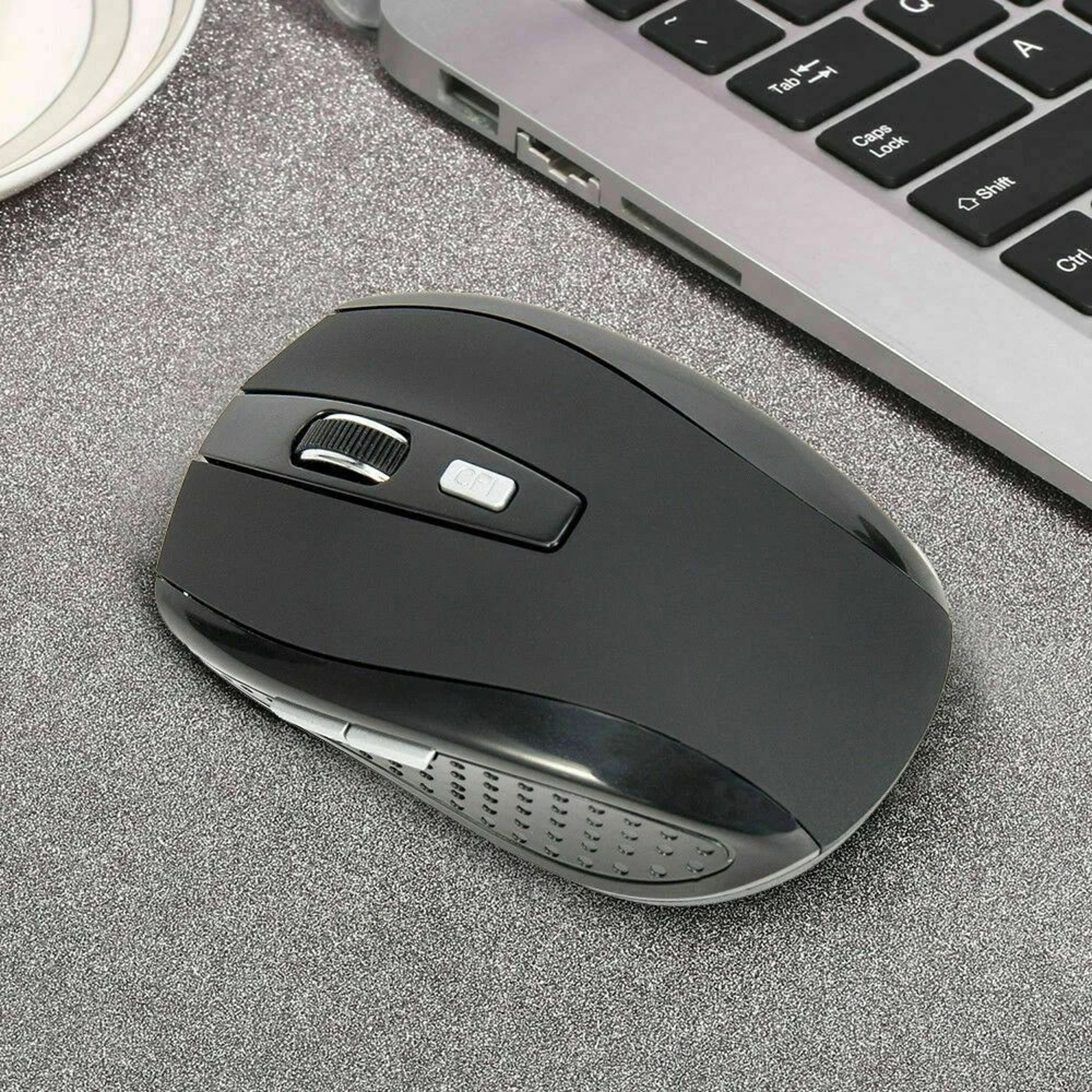 Black Wireless Mouse With Optical Sensor USB DPI For Laptop  PC 0