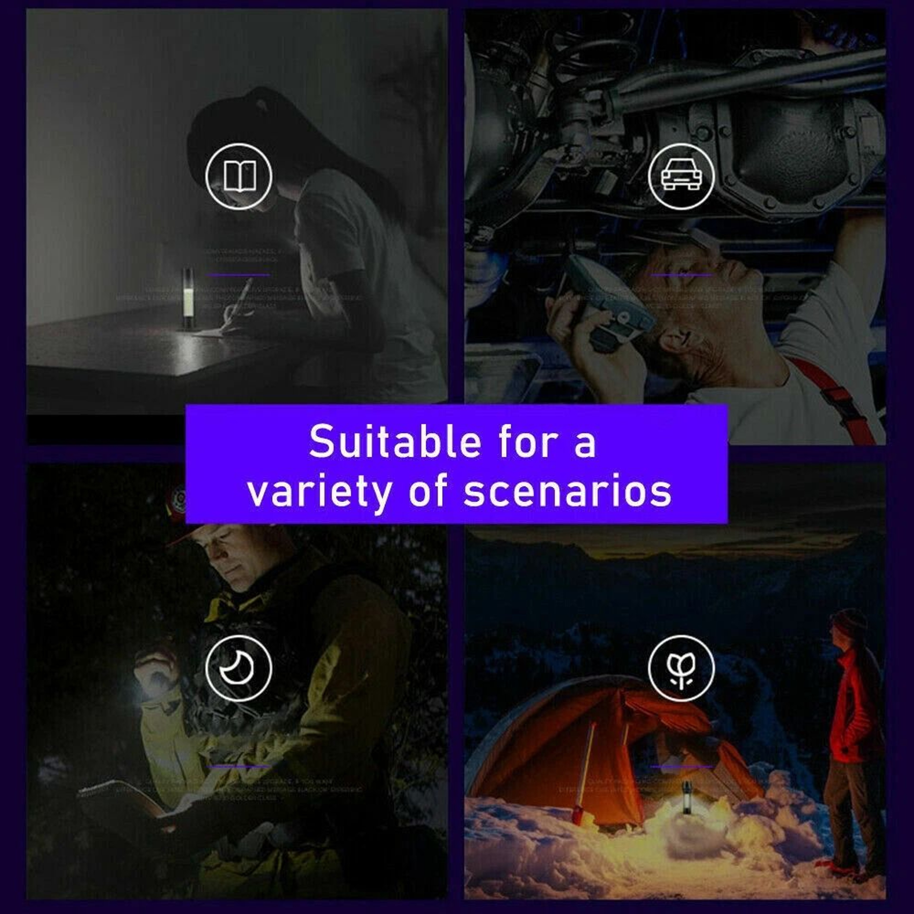 Mini COB LED Flashlight Tactical Light USB Rechargeable Super Bright Torch Waterproof Adjustable Fo 1