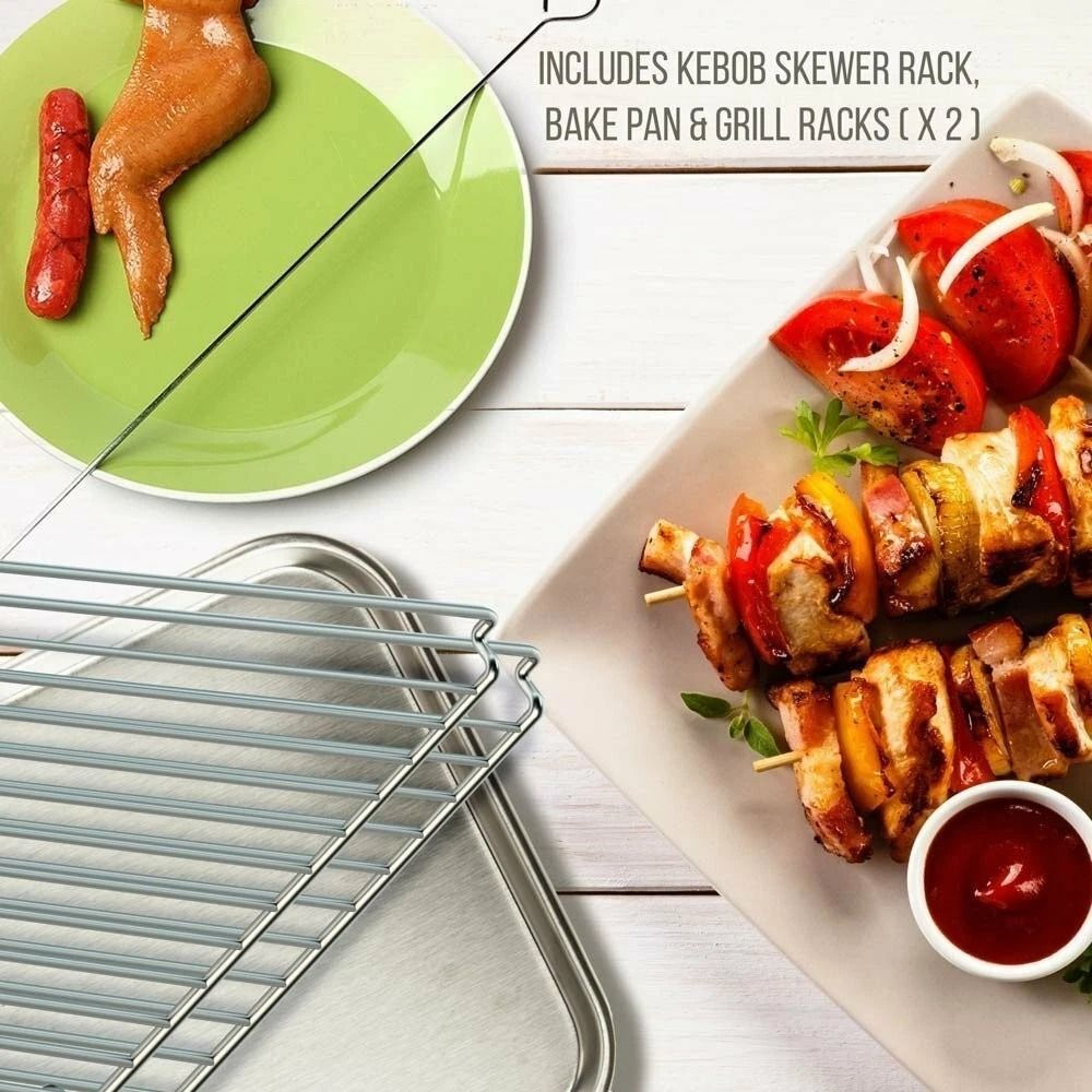 Upgraded Multi Unction Vertical Countertop Rotisserie Oven With Grill  Timer 4