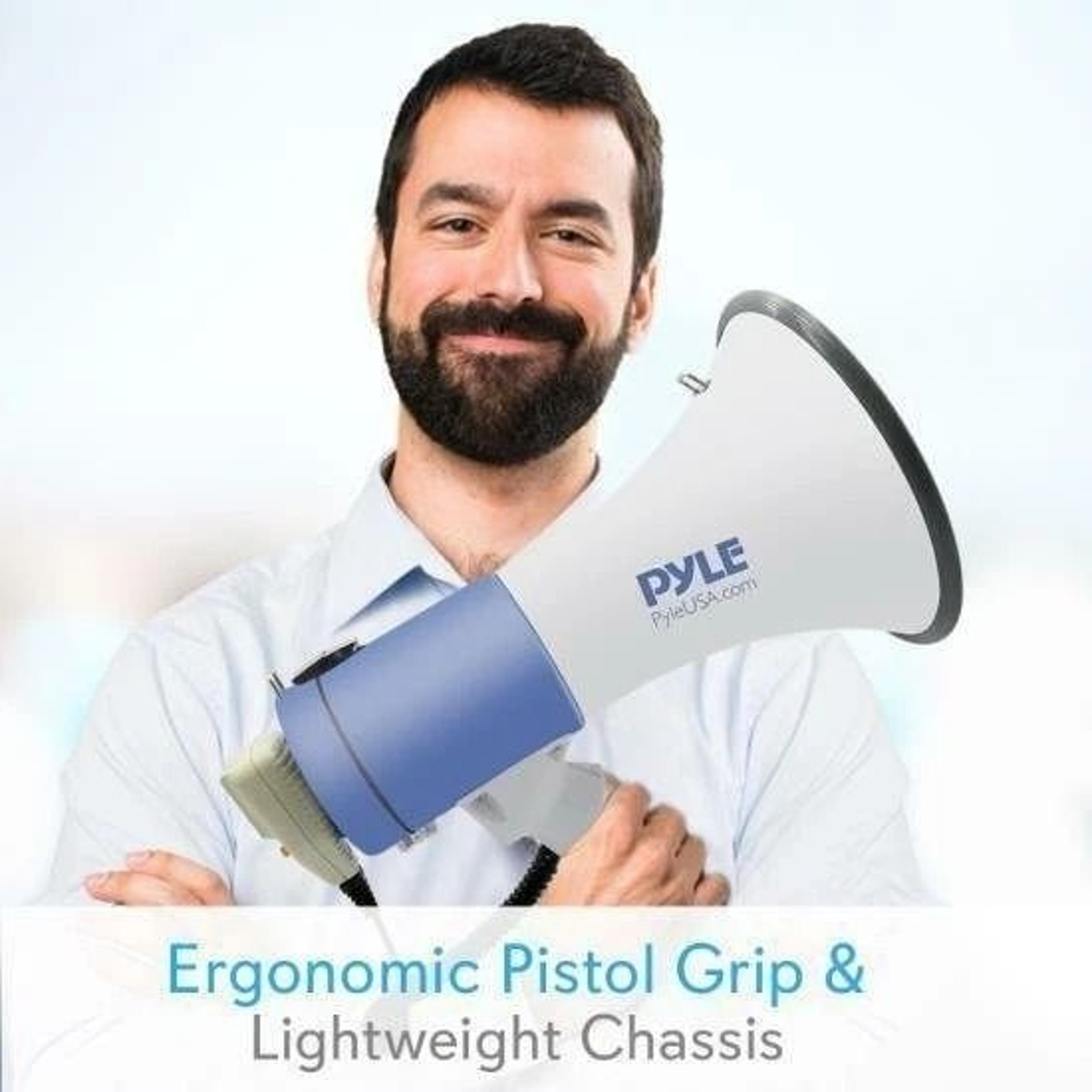 Pro Rechargeable Megaphone Speaker With Record  Input 1