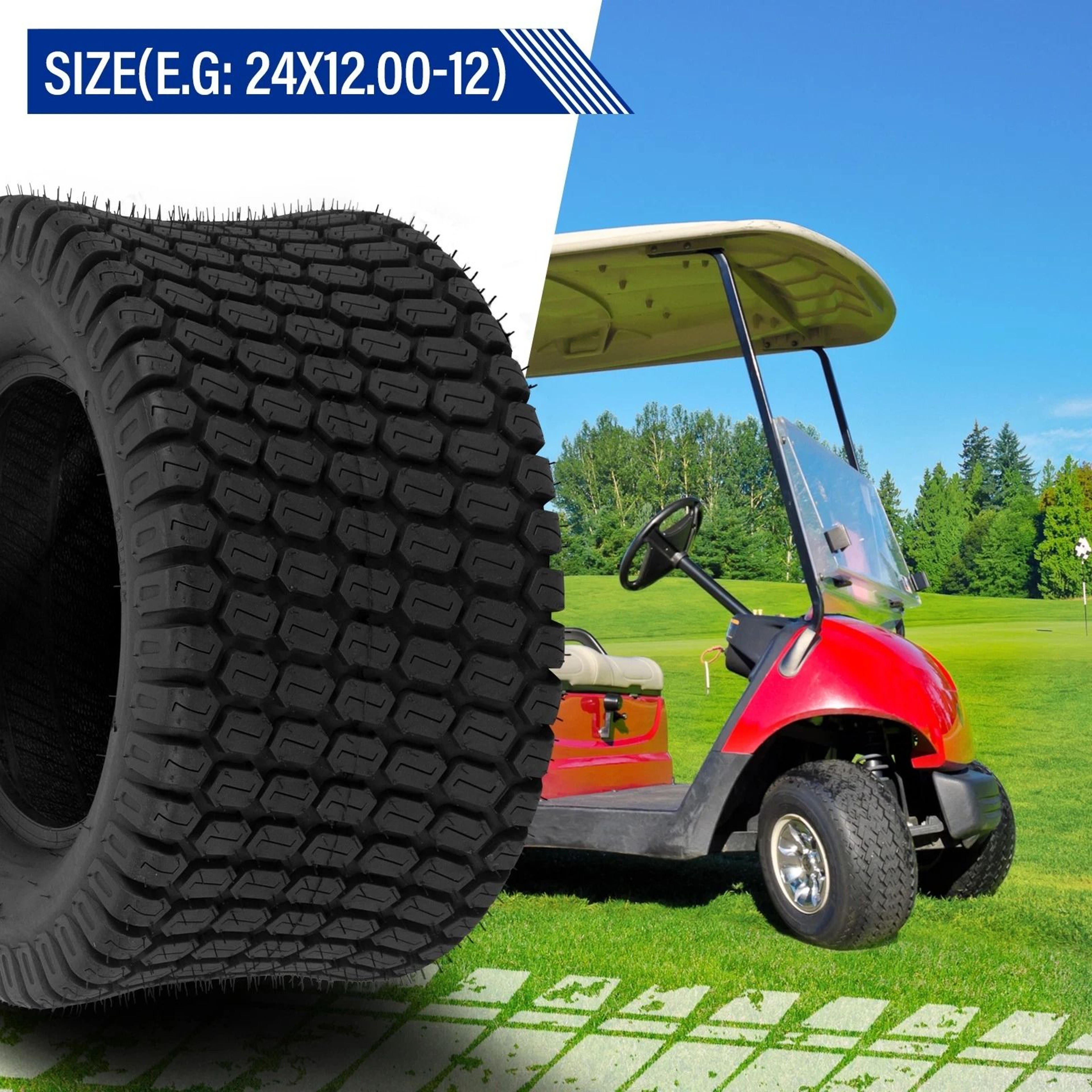 Lawn  Garden Tractor Turf Tires Durable 4 Ply For Mowers 1