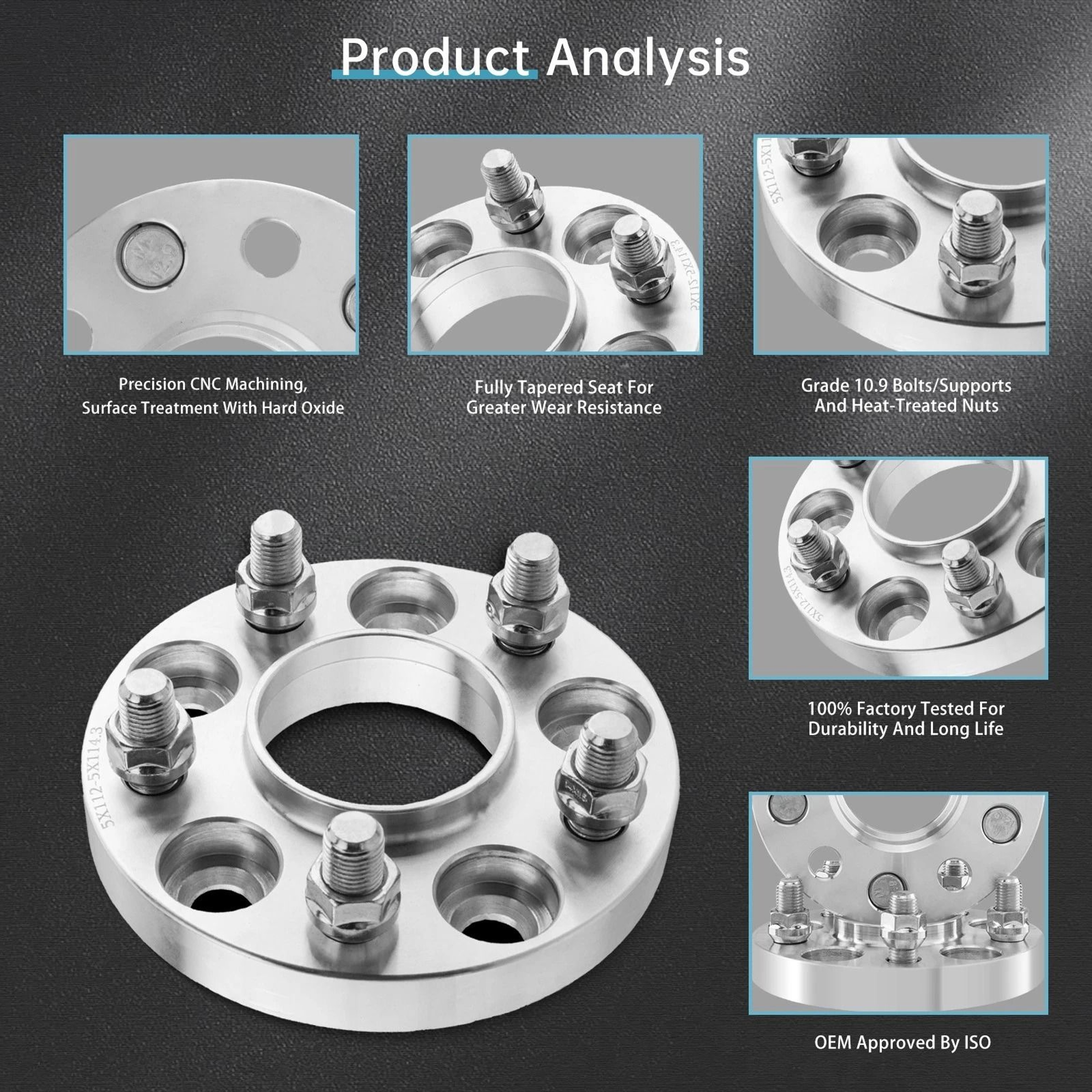 Wheel Spacers For AUDI Lug Nuts Adapter 6