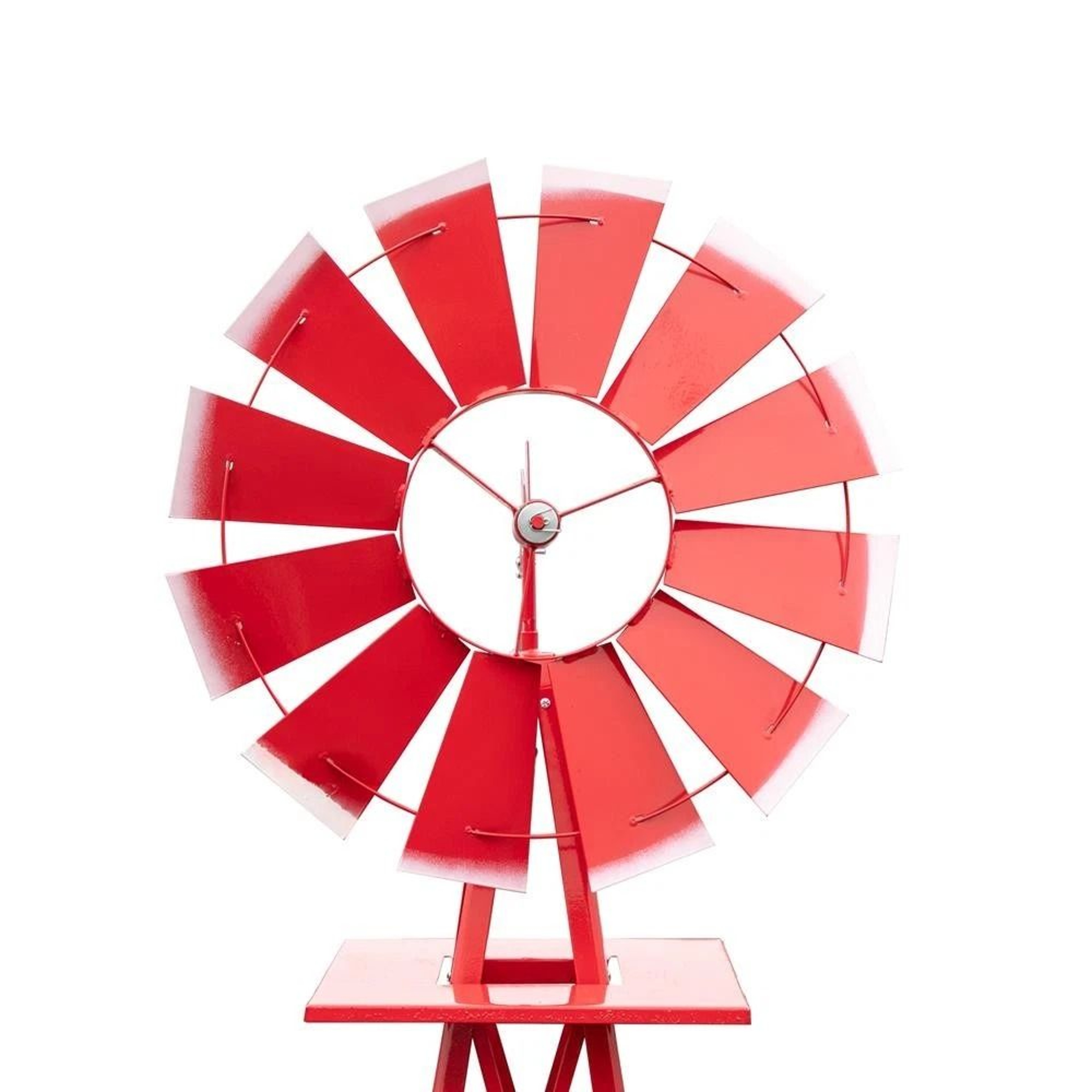 Patio Metal Windmill Red Garden Yard Decoration For Outdoor Spaces 1
