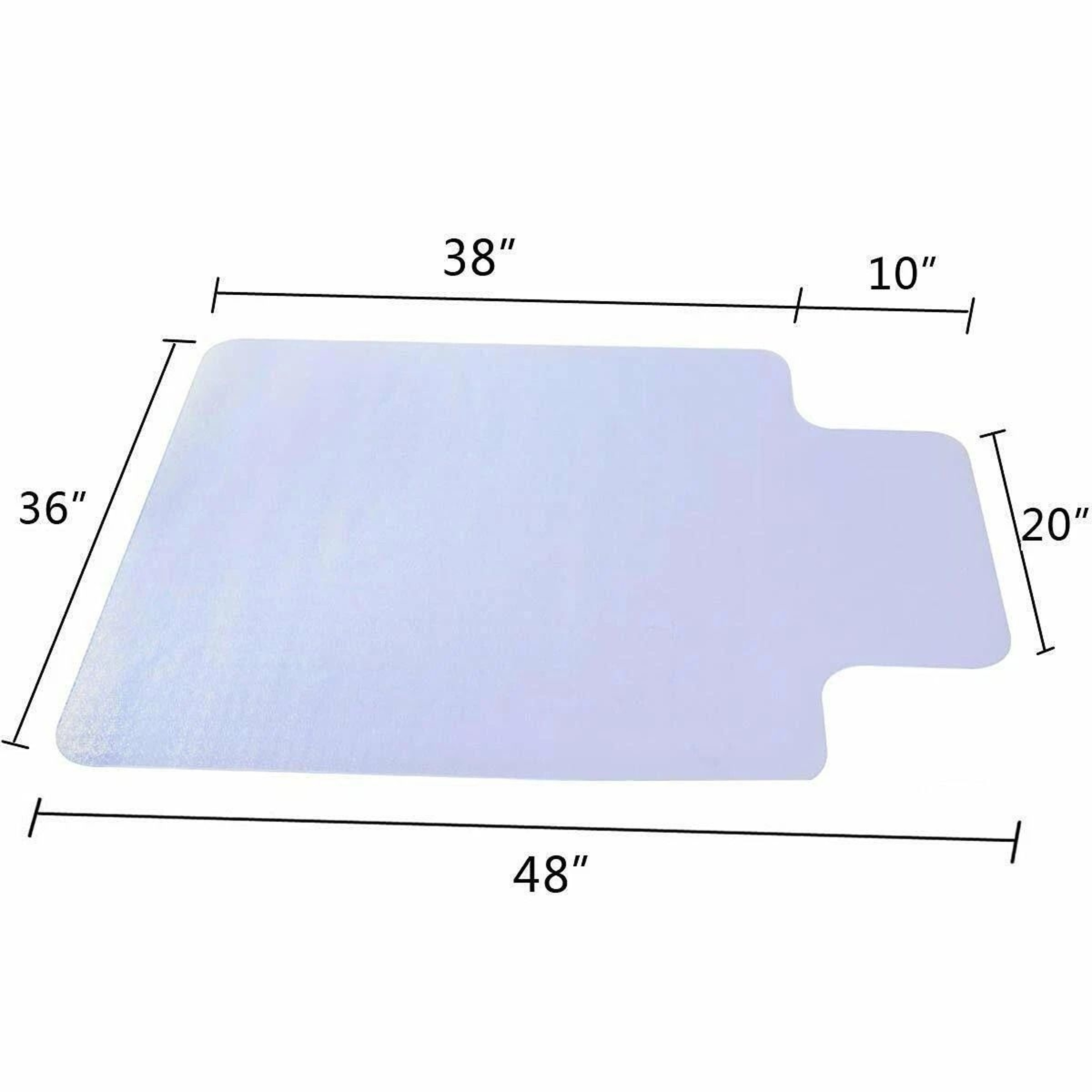 Clear Chair Mat For Office Desk PVC Protector For Carpet And Hardwood Floors 6