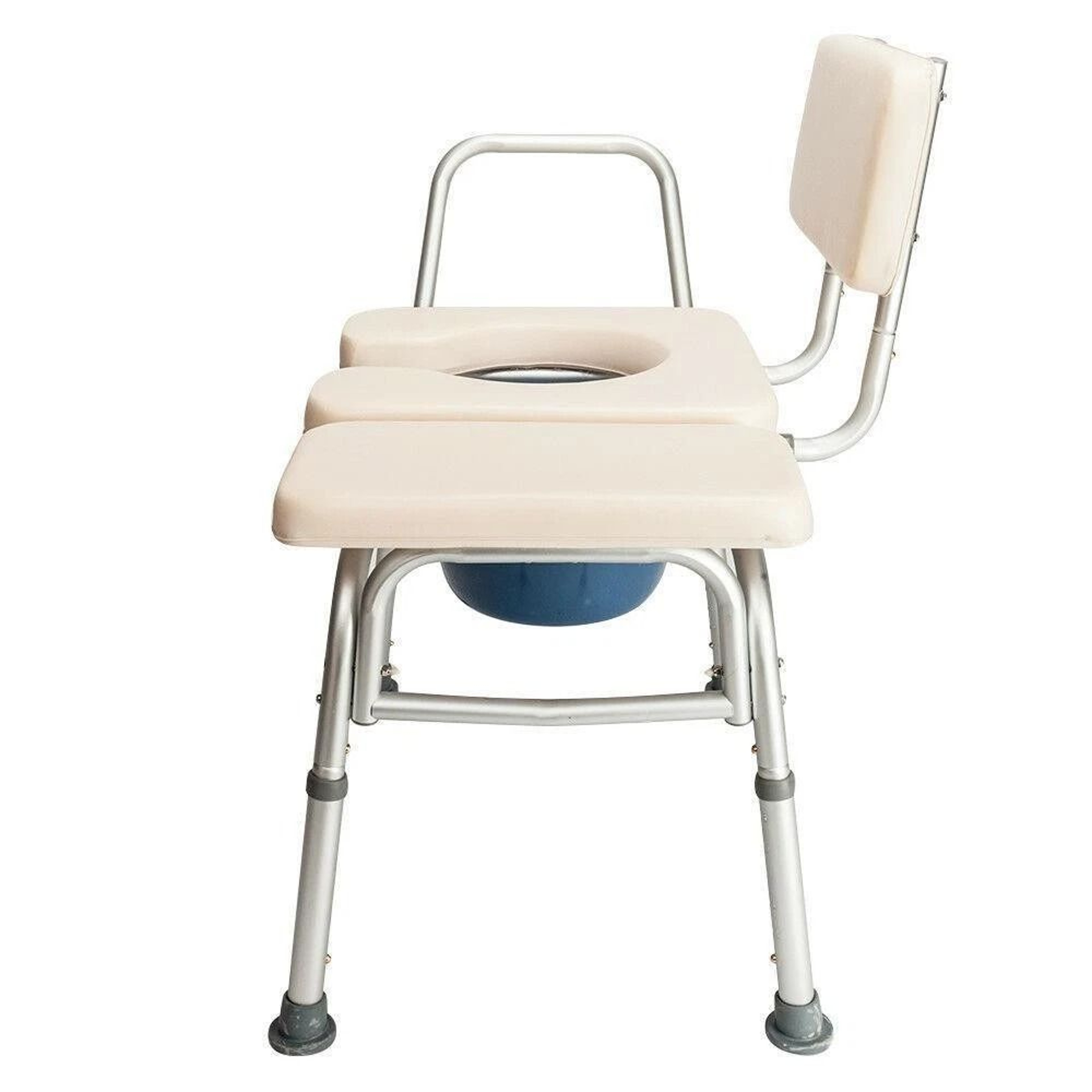 Adjustable Portable Bedside Toilet Chair With Commode Seat Perfect For Adults And Seniors 3