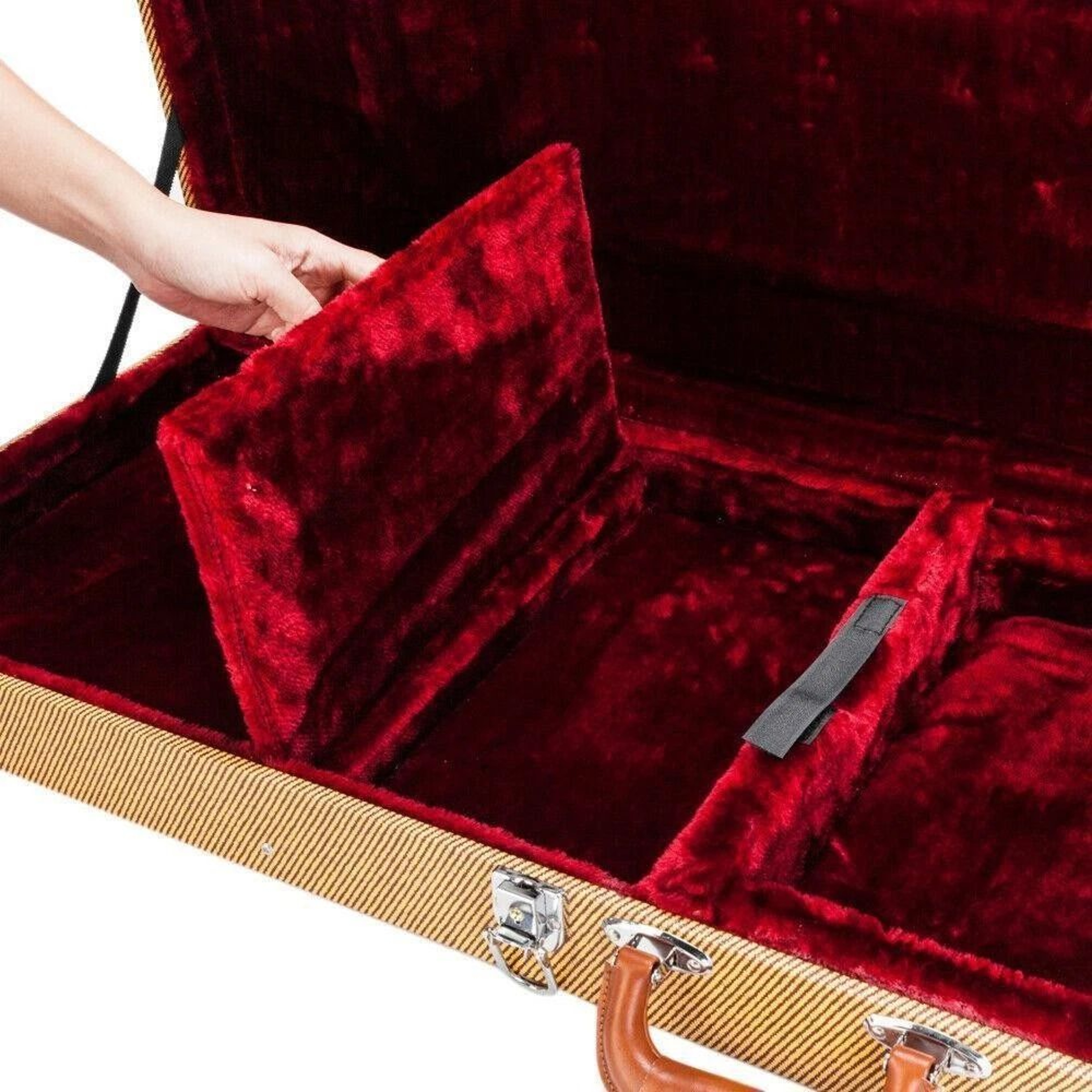 Glarry Hard Case For Electric Guitars Lockable Protective Guitar Case 4
