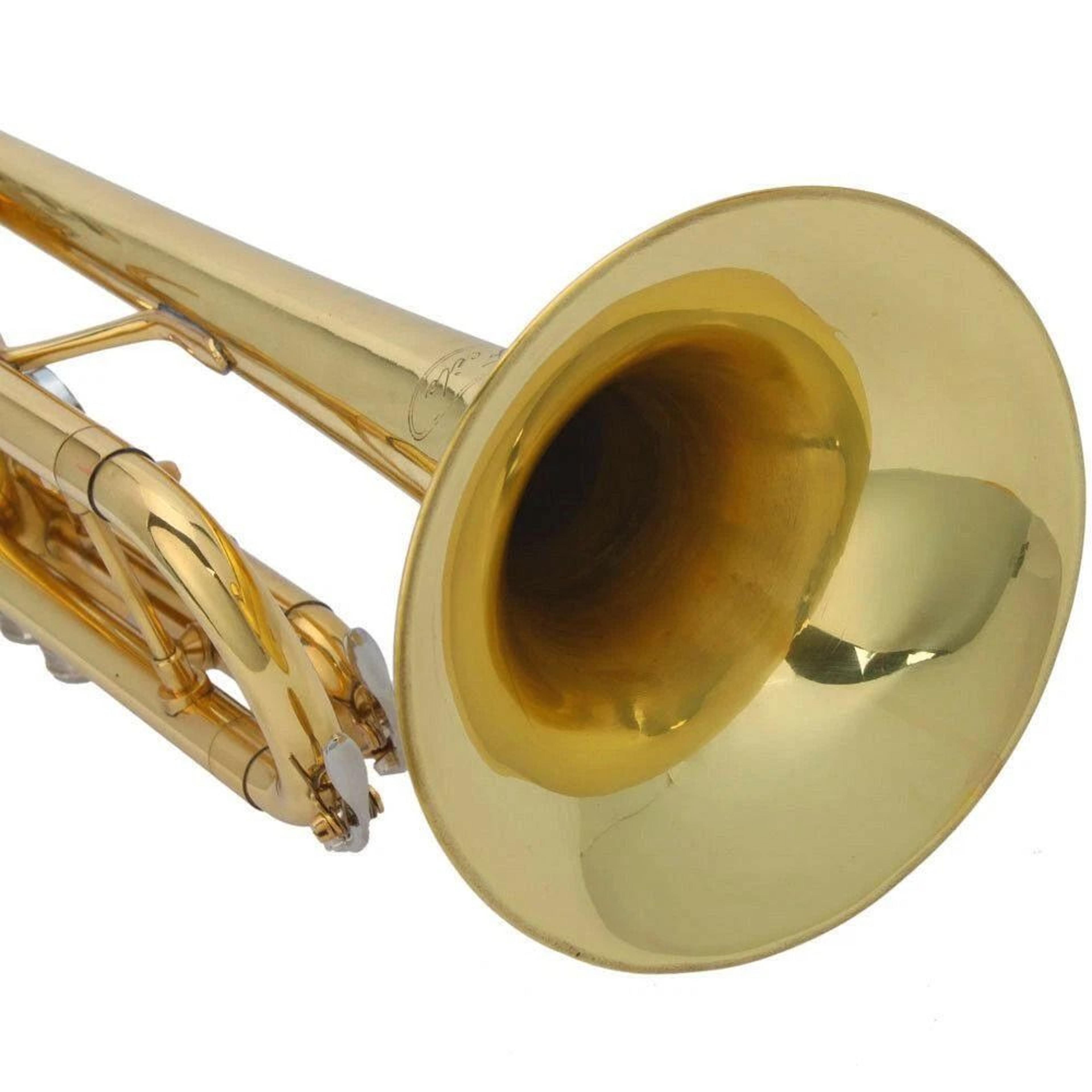 Student Beginner Bb Trumpet Gold Lacquer Brass Instrument With Case For School Band And Music Pract 2
