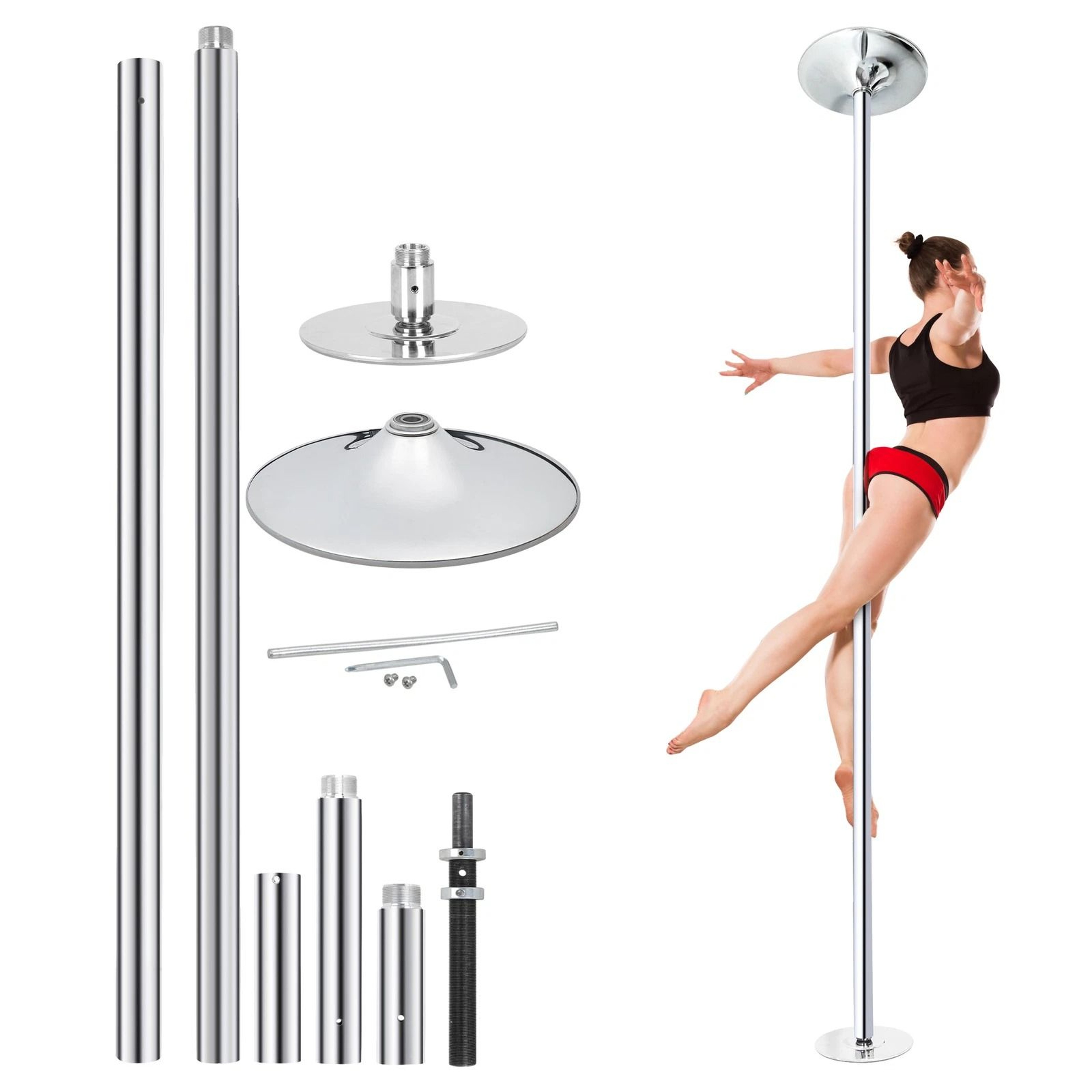 Adjustable Dance Pole Kit Spinning  Static Fitness Pole For Home Workouts 12