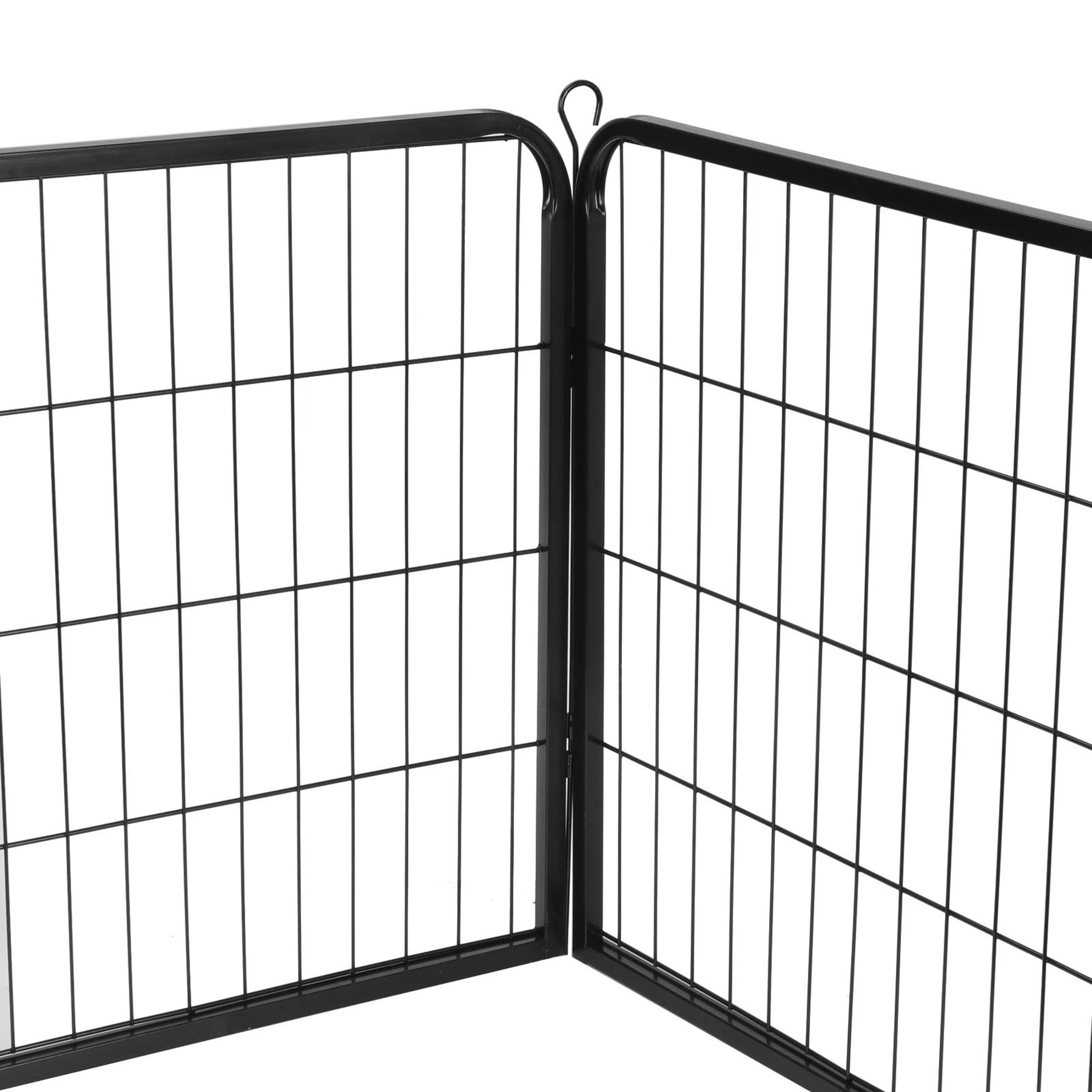 24 Panel Portable Dog Playpen Fence Foldable Pet Exercise Pen For Yard RV  Camping 11
