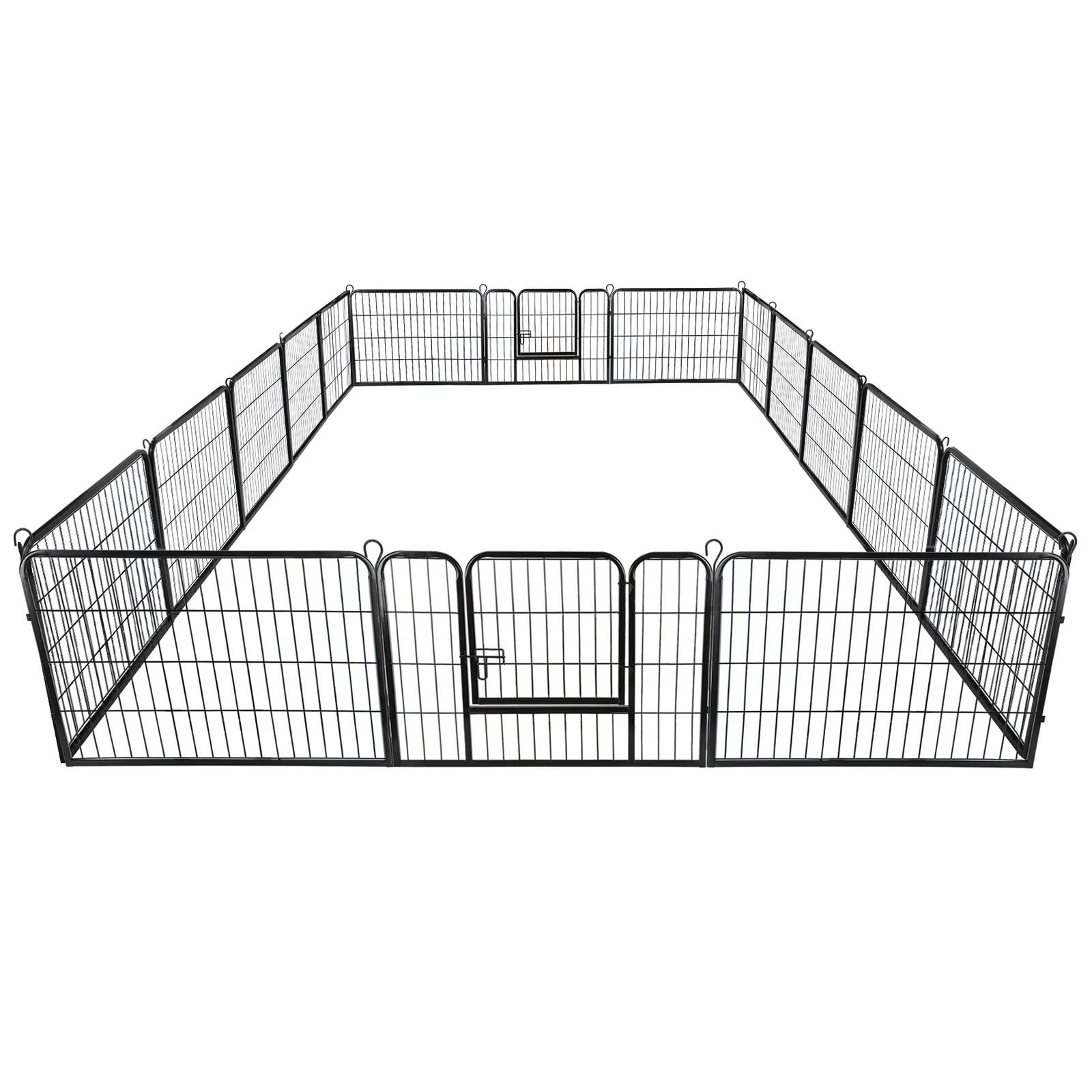 24 Panel Portable Dog Playpen Fence Foldable Pet Exercise Pen For Yard RV  Camping 13