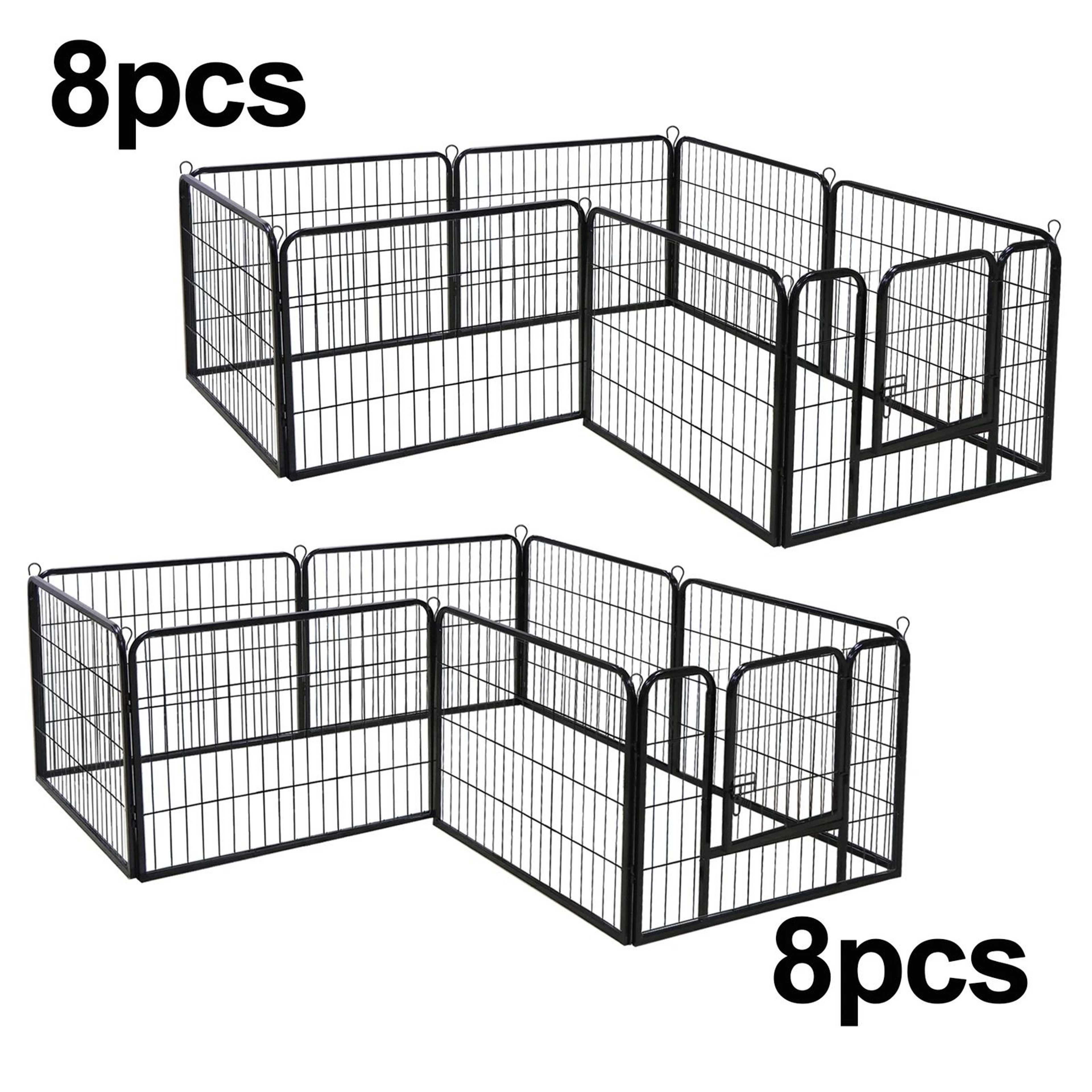 24 Panel Portable Dog Playpen Fence Foldable Pet Exercise Pen For Yard RV  Camping 4