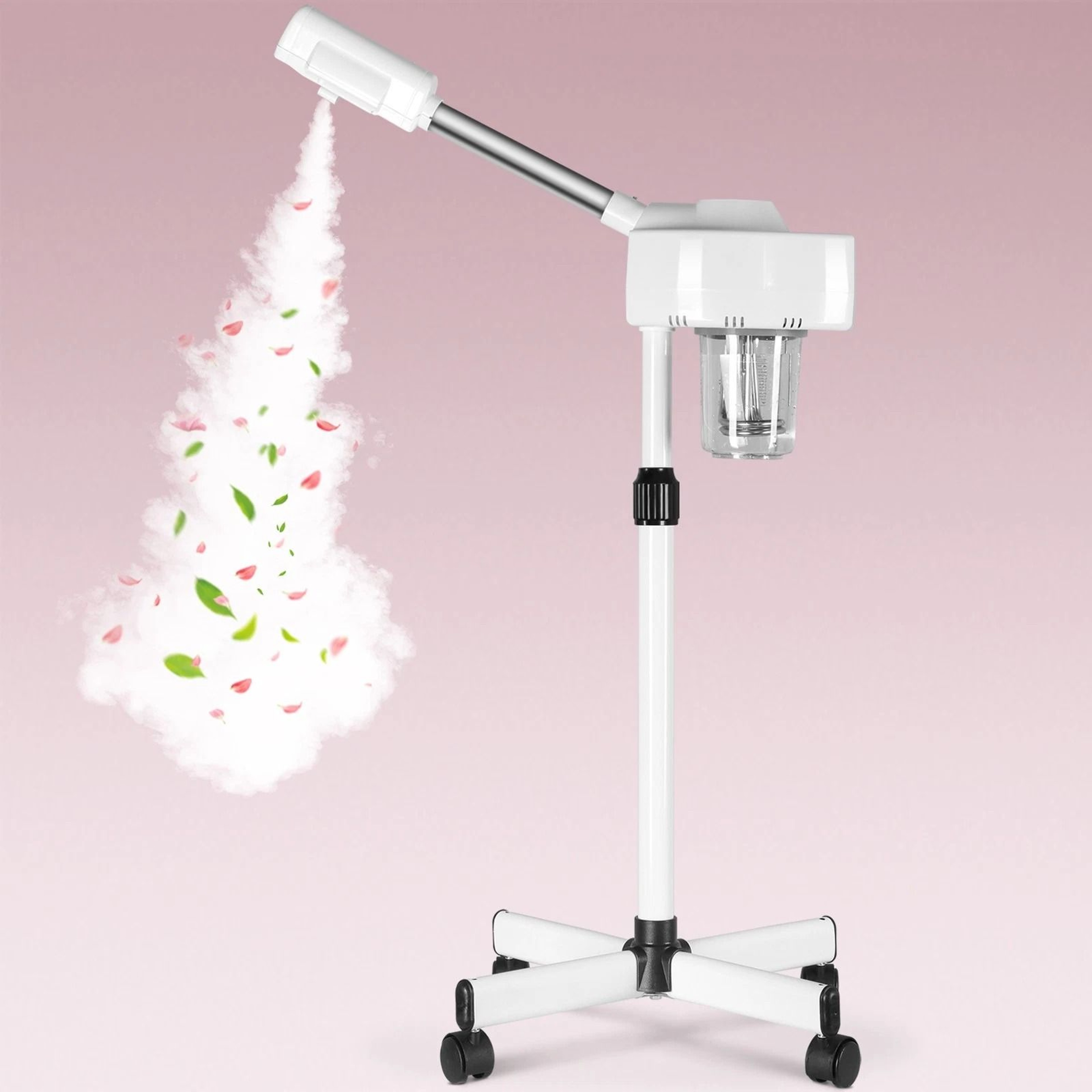 Professional Facial Steamer With Ionic Ozone  Hot Mist Function Mobile Stand For Skin Care  Salon U 0