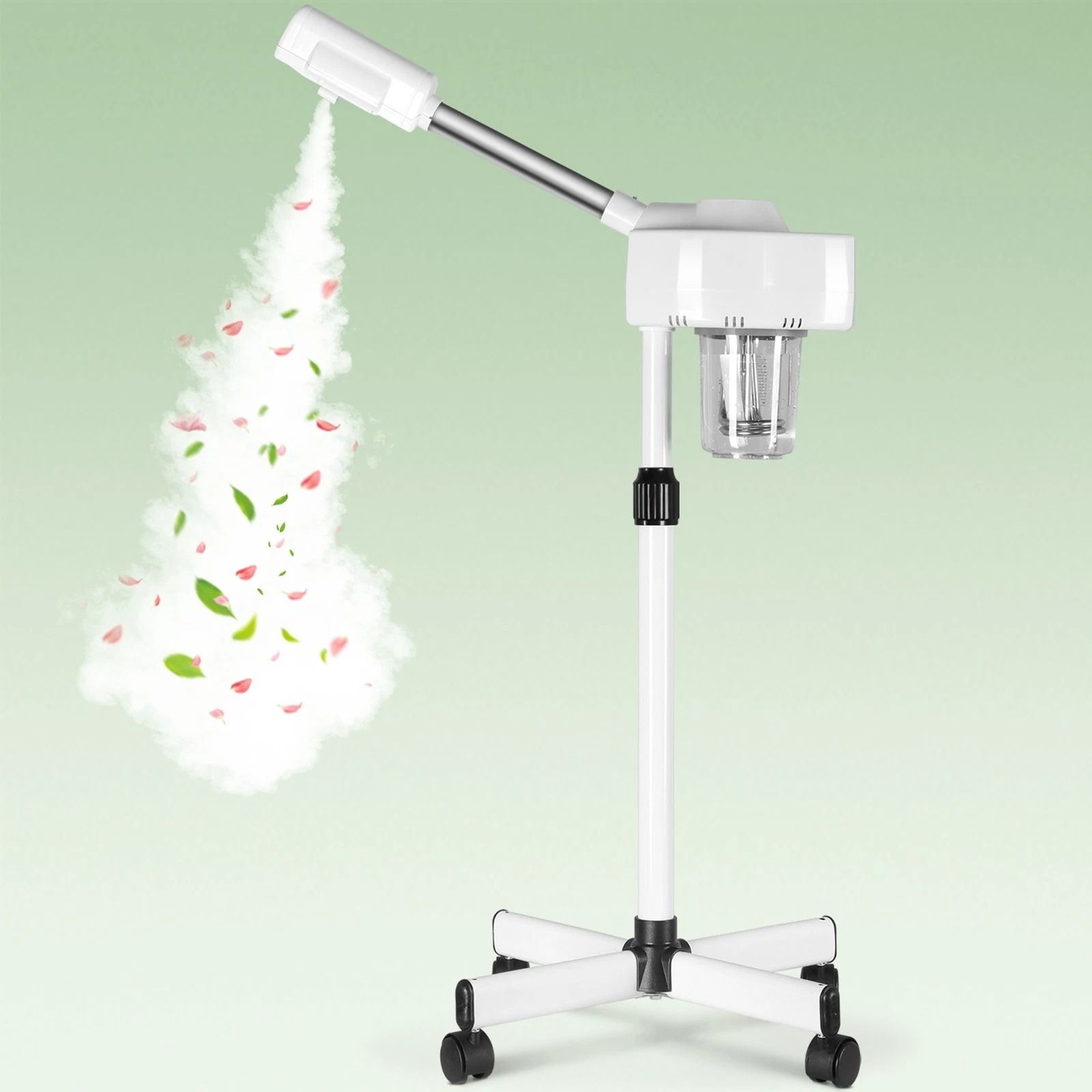Professional Facial Steamer With Ionic Ozone  Hot Mist Function Mobile Stand For Skin Care  Salon U 1