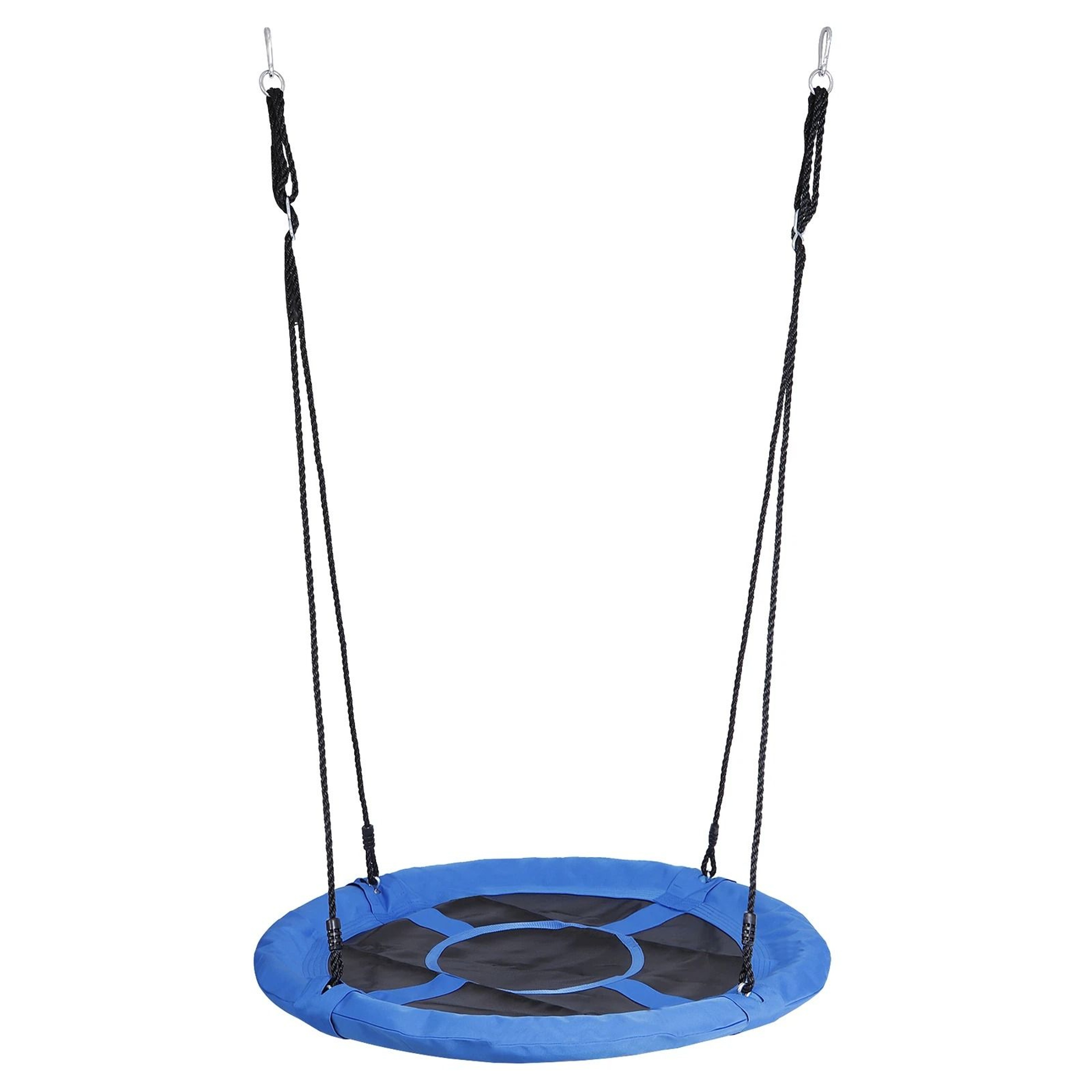 Blue Saucer Tree Swing For Kids Flying Seat With Hanging Ropes Durable And Fun Outdoor Play 3