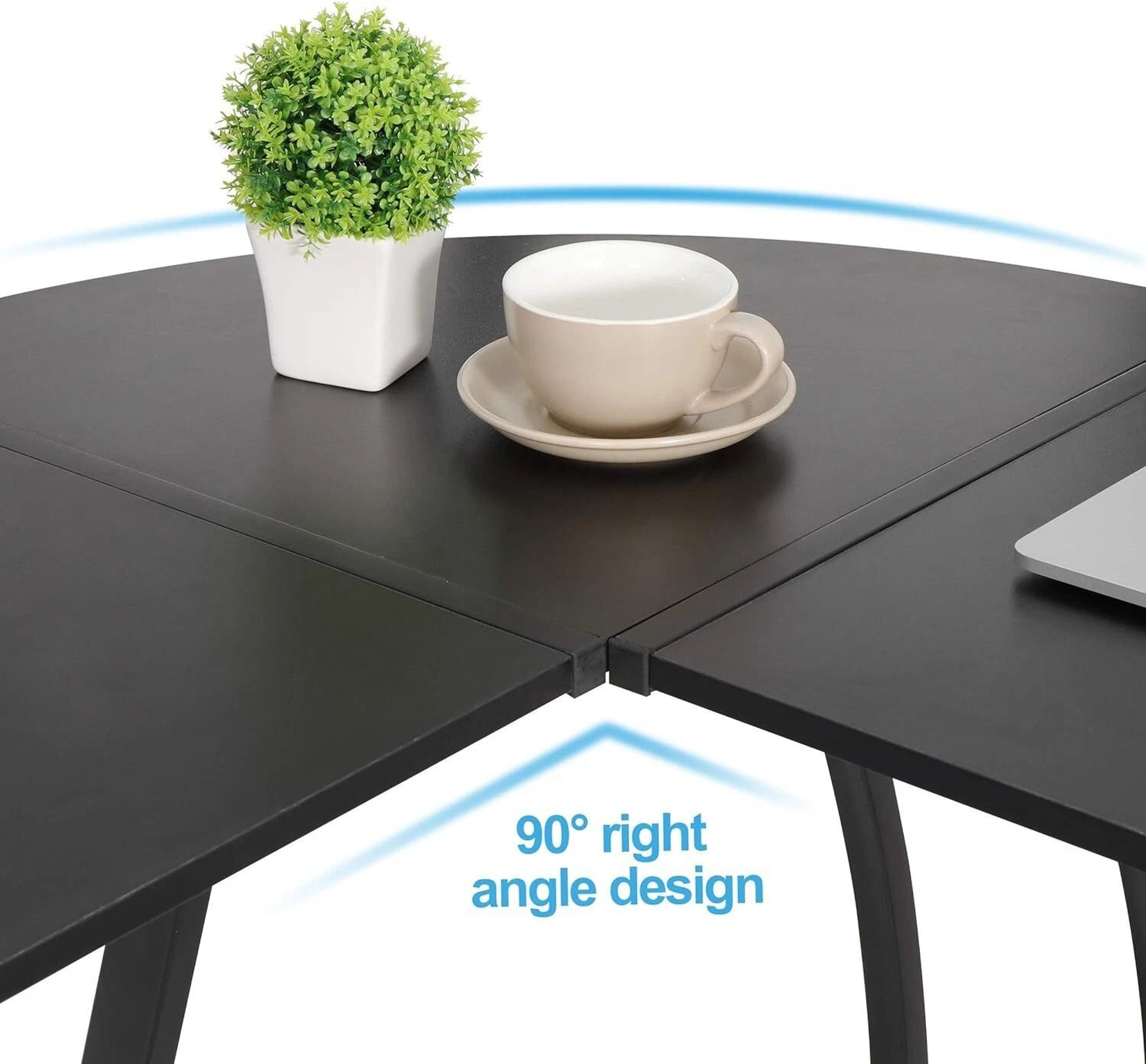 L Shaped Gaming Desk Corner Computer Desk Multifunctional PCLaptop Study Table Workstation With Spa 9