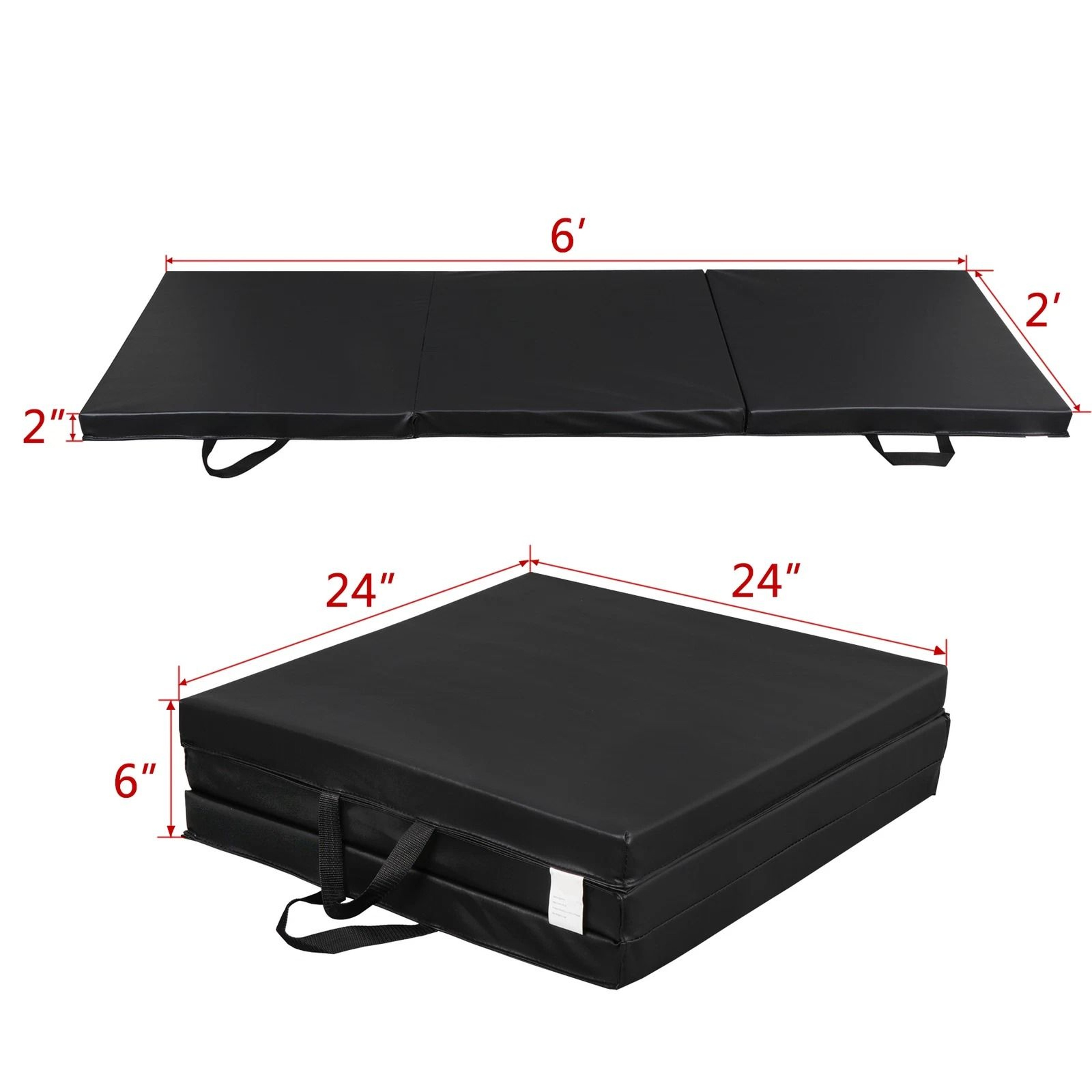 Folding Gymnastics Mat Thick Foam Exercise Mat With Carrying Handle For Yoga Stretching  Fitness 1