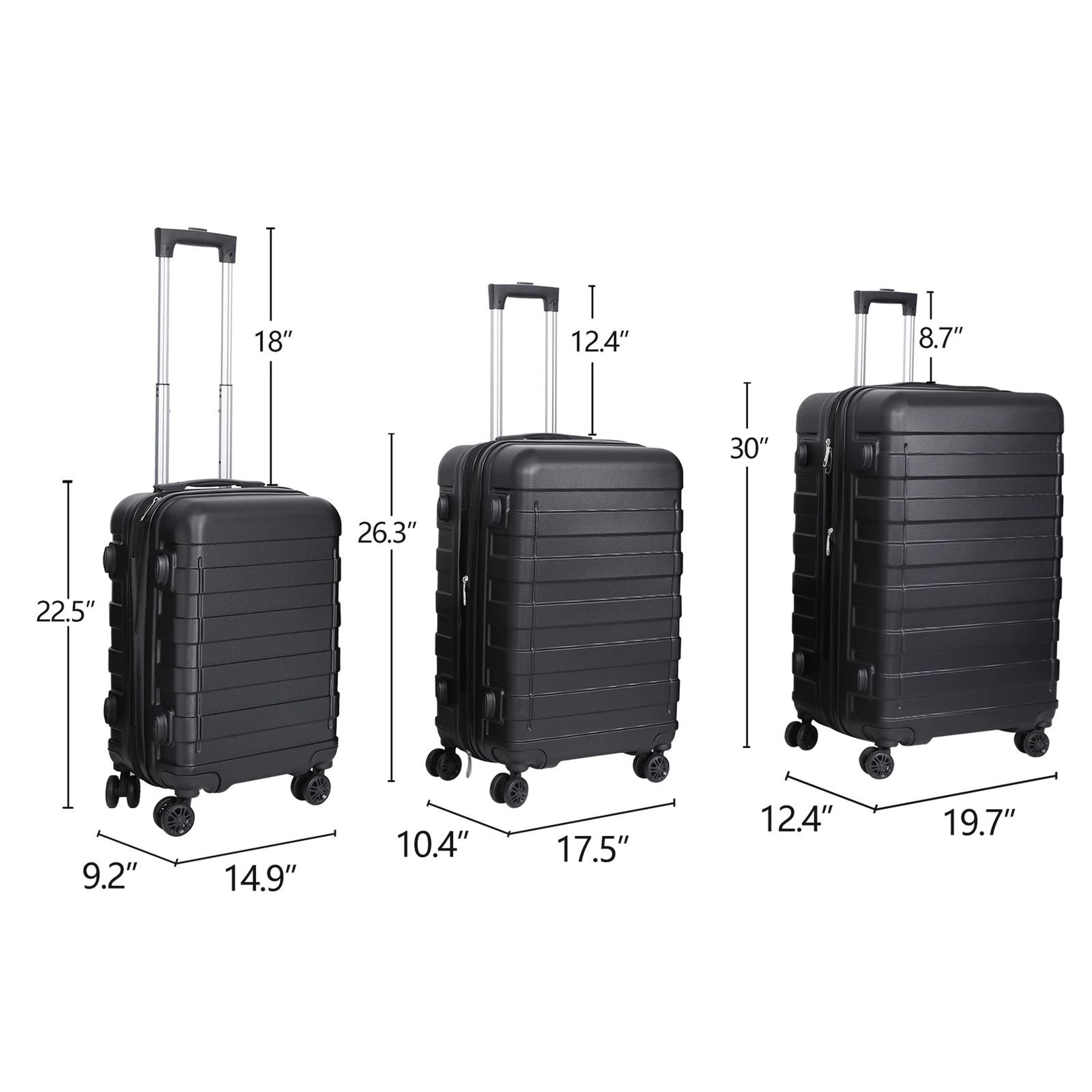 Premium Expandable Luggage Set Lightweight Spinner Travel Suitcases 5