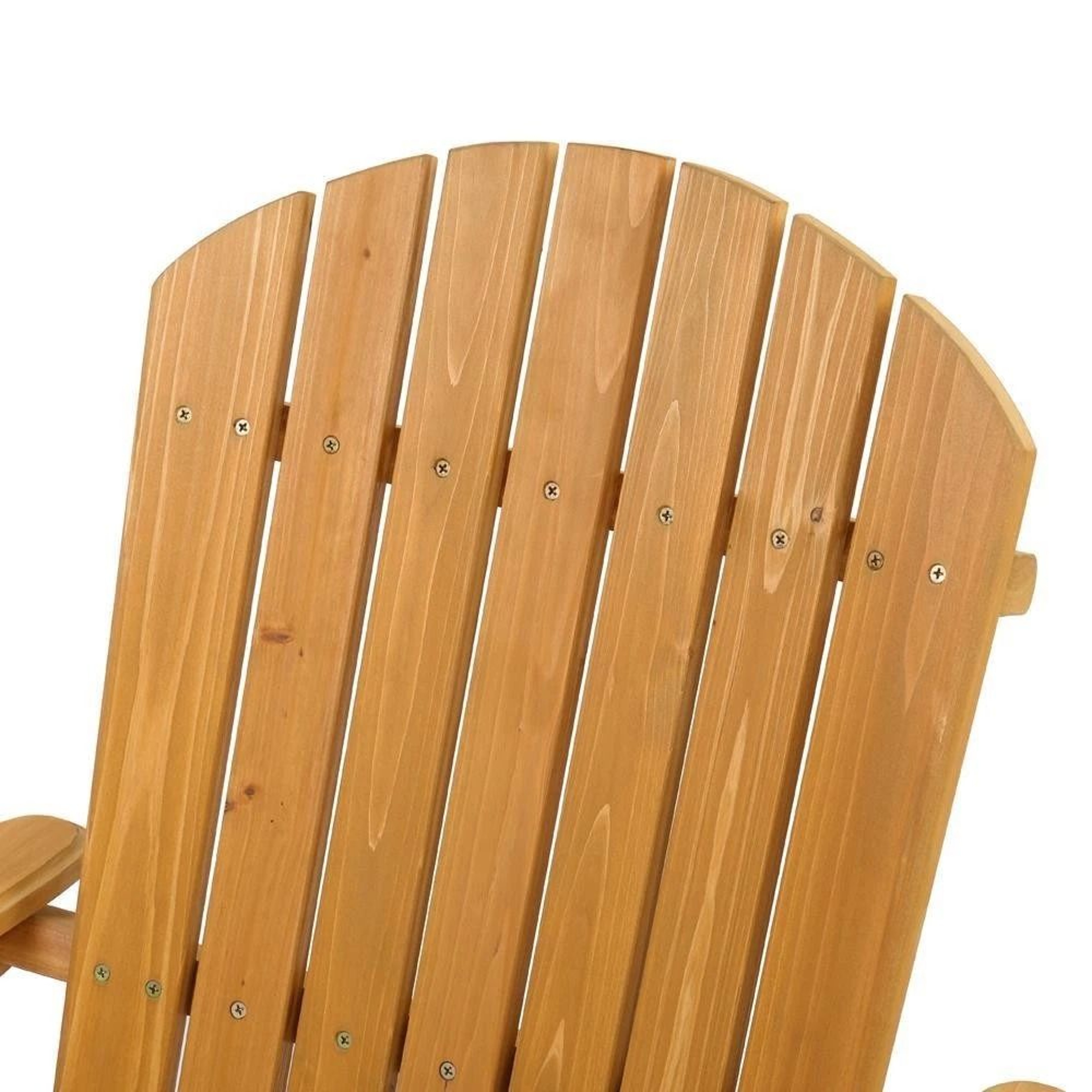 Foldable Fir Wood Adirondack Chair Comfortable Outdoor Patio Furniture Lounge Seat 4