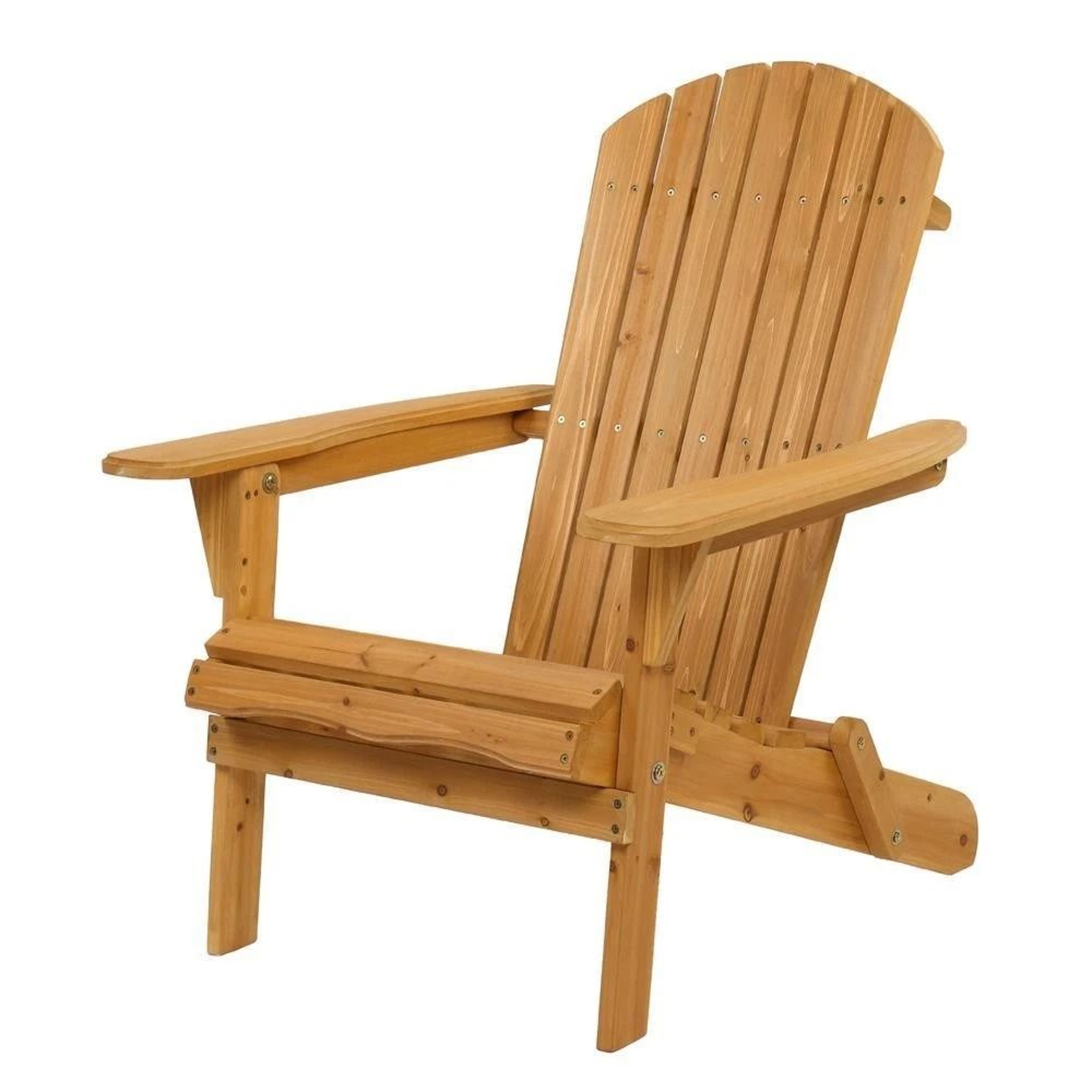 Foldable Fir Wood Adirondack Chair Comfortable Outdoor Patio Furniture Lounge Seat 6