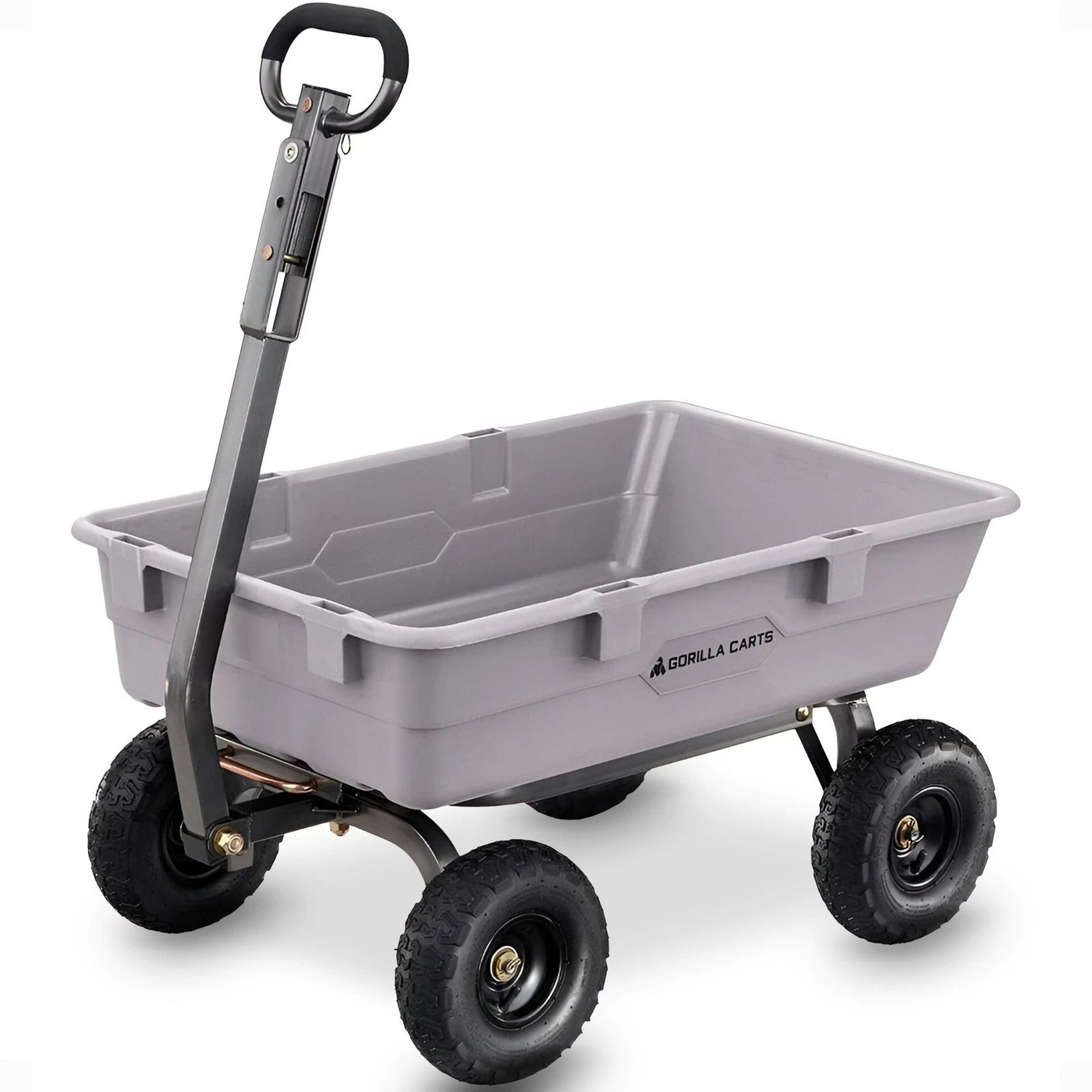 Gorilla Carts Capacity Heavy Duty Poly Yard Dump Utility Cart Gray 0