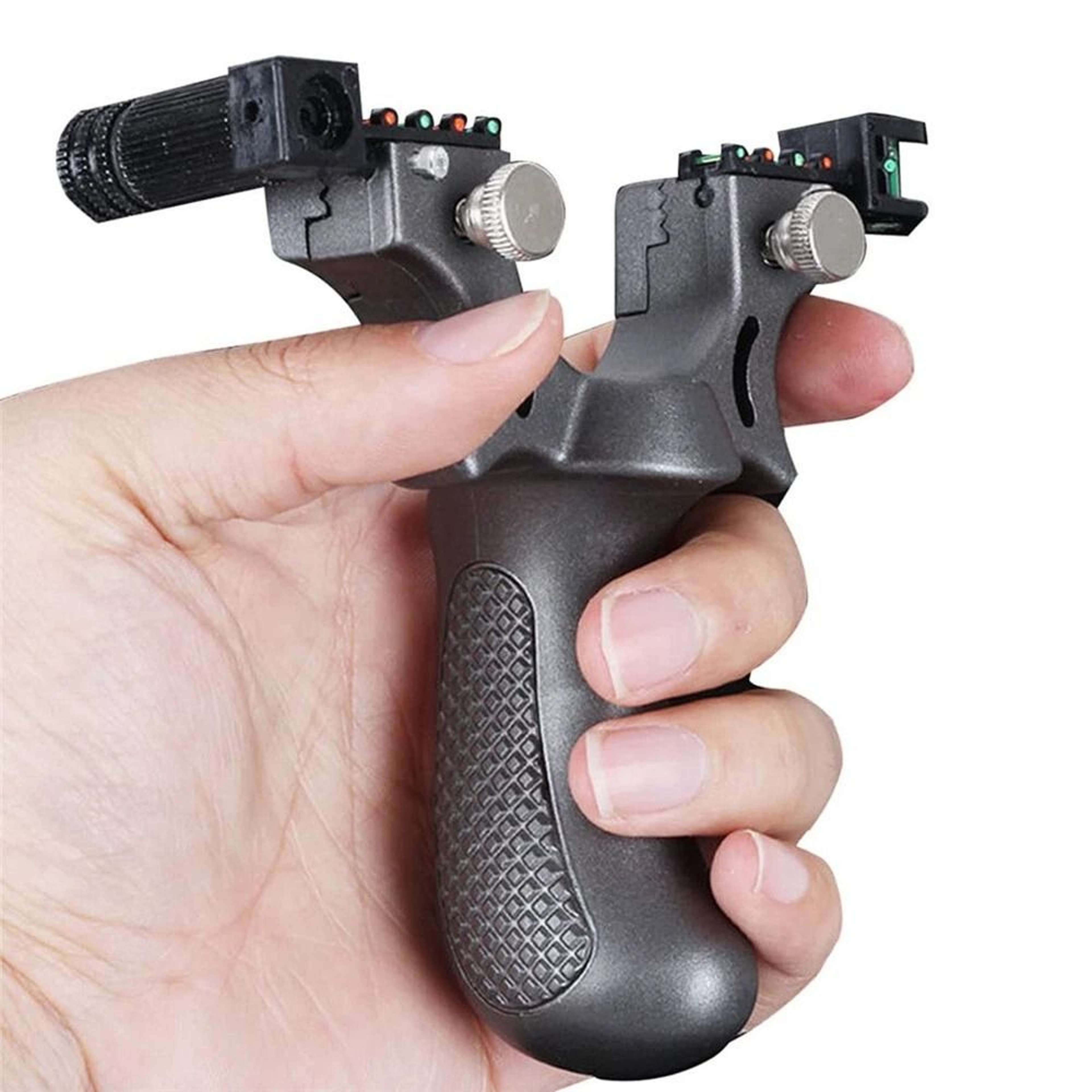 Professional Hunting Catapult Laser Slingshot With Rubber Aim Point High Accuracy 0
