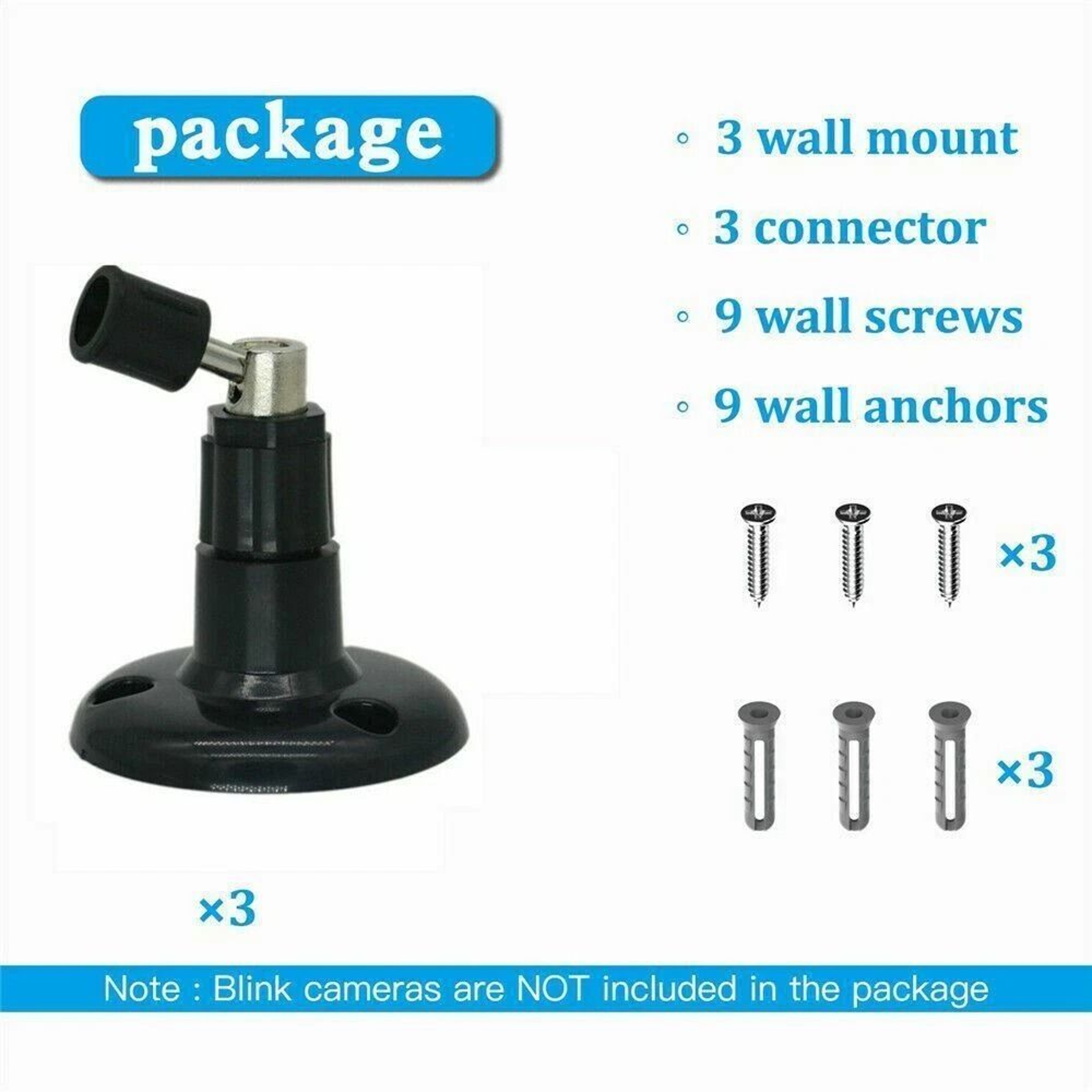 3X Blink XT2 Outdoor Camera Mount Bracket Protective Adjustable Holder For Blink Security Cameras 2