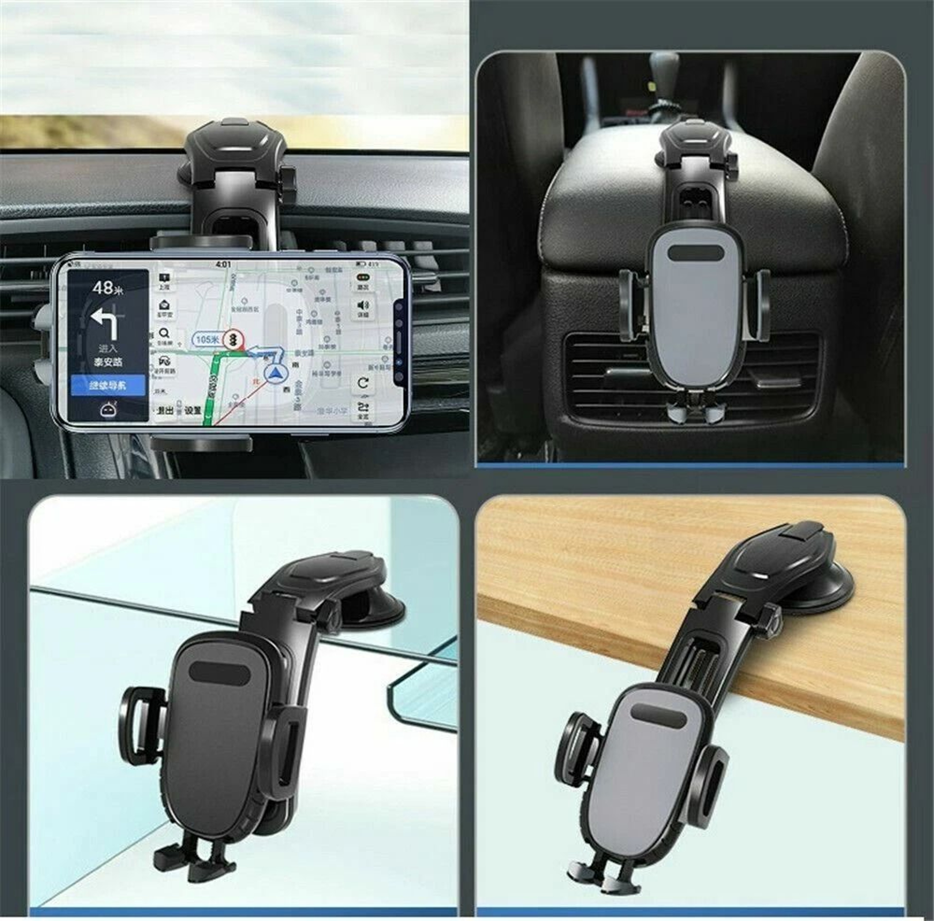 Car Windshield Mount Holder For IPhone Samsung  GPS Devices 5