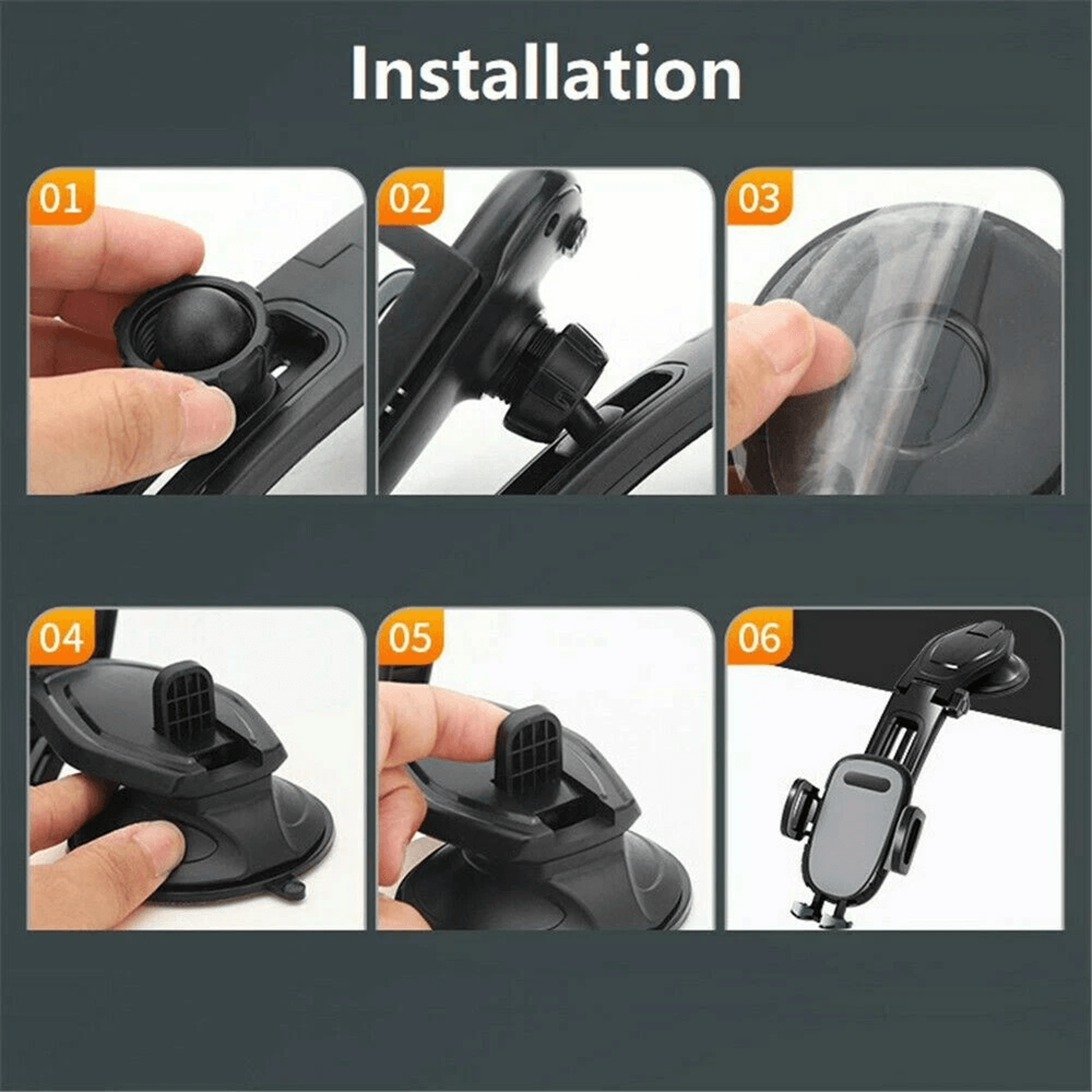 Car Windshield Mount Holder For IPhone Samsung  GPS Devices 6