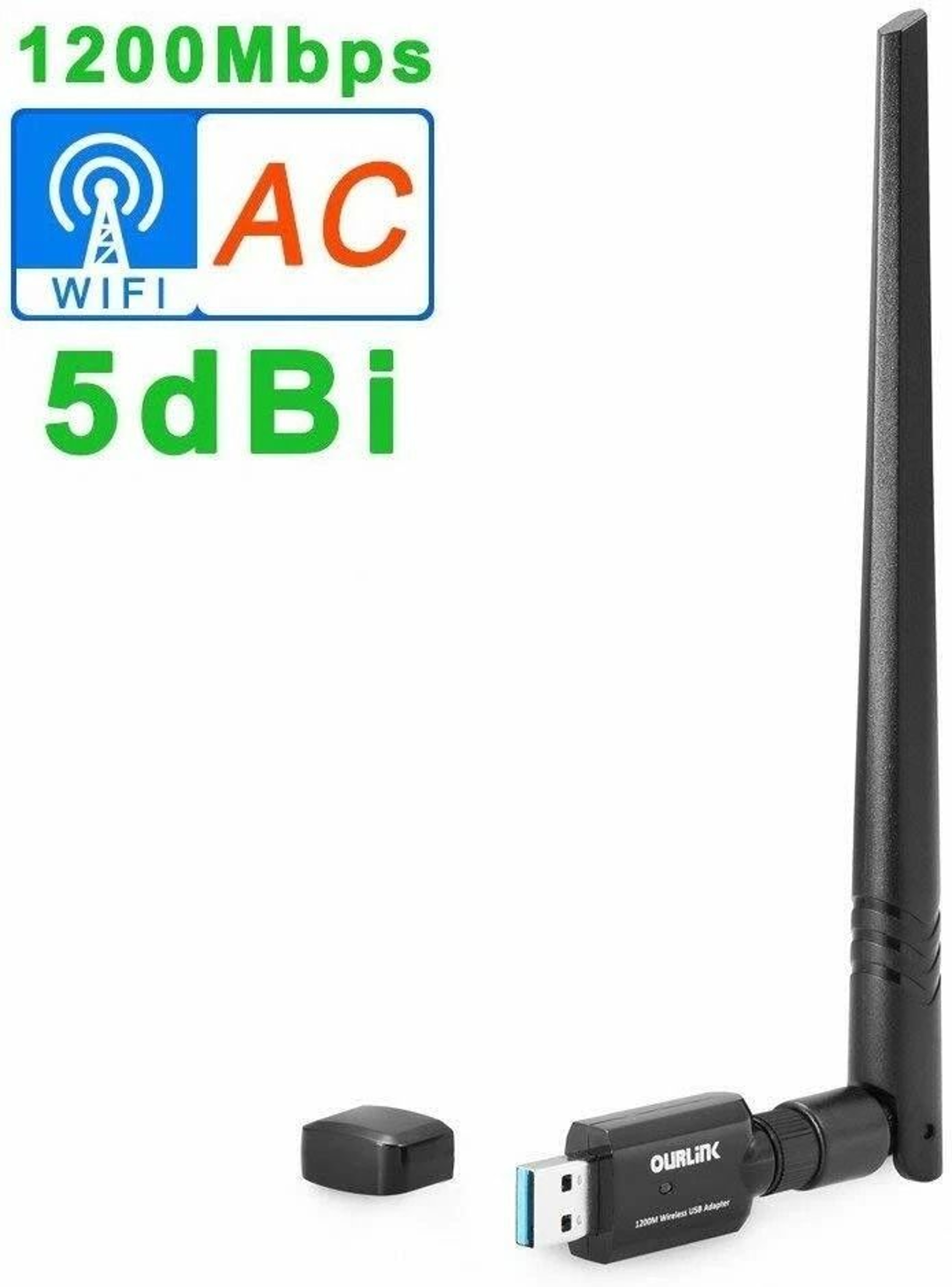 Mini Dual Band WiFi Adapter USB Dongle HighSpeed Wireless Connectivity 5
