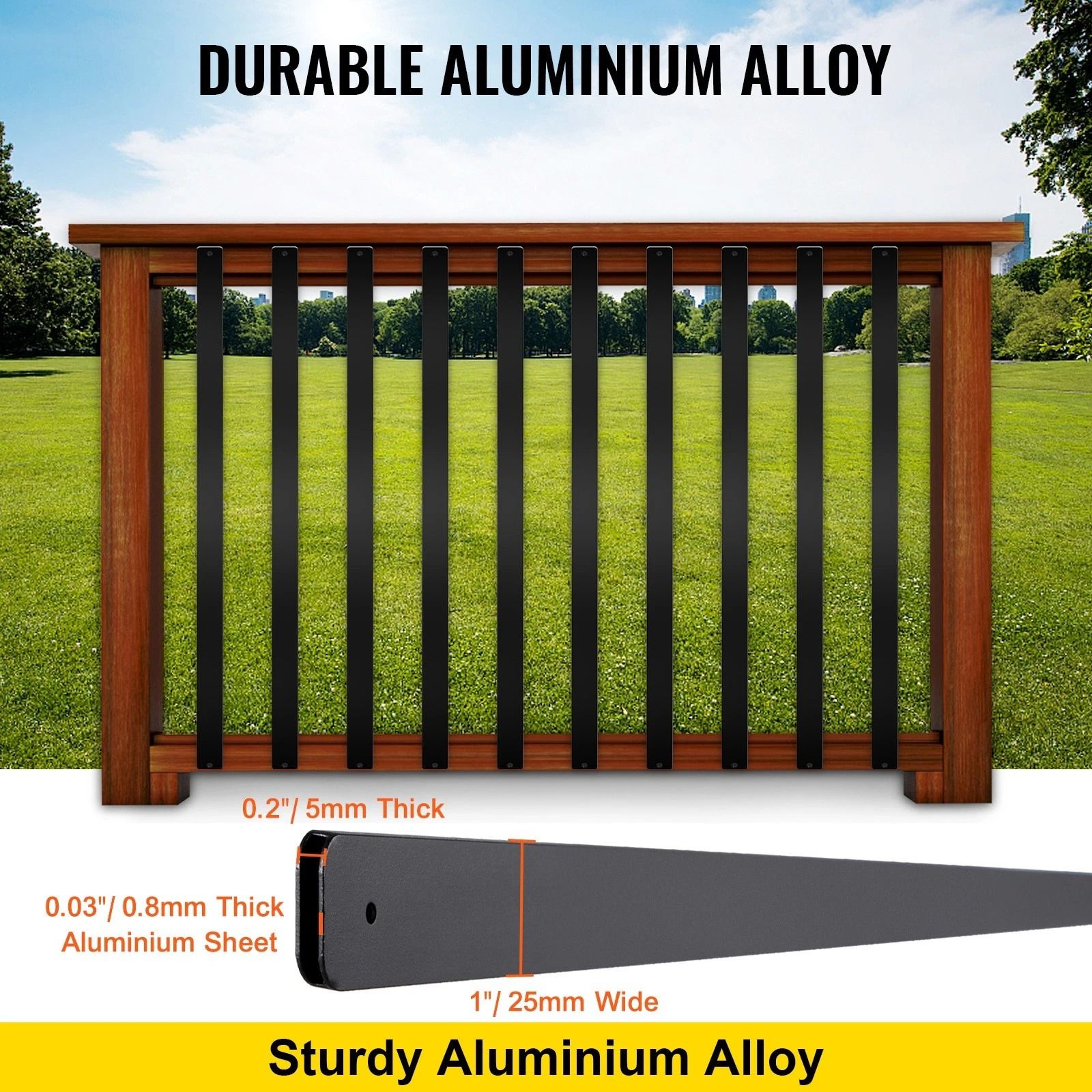 Deck Balusters Aluminum Alloy Metal Deck Spindles For Stair And Porch Railing 9