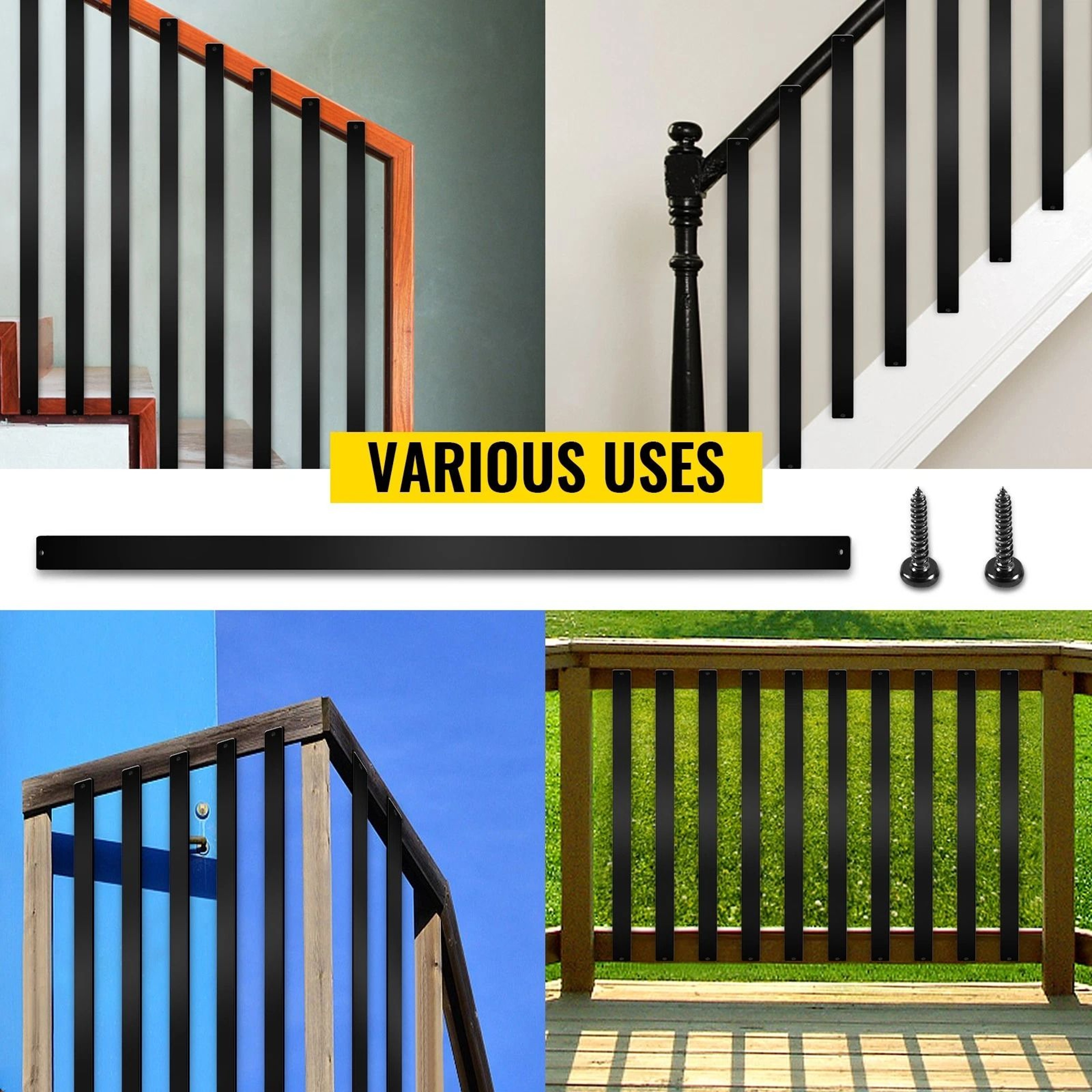 Deck Balusters Aluminum Alloy Metal Deck Spindles For Stair And Porch Railing 5