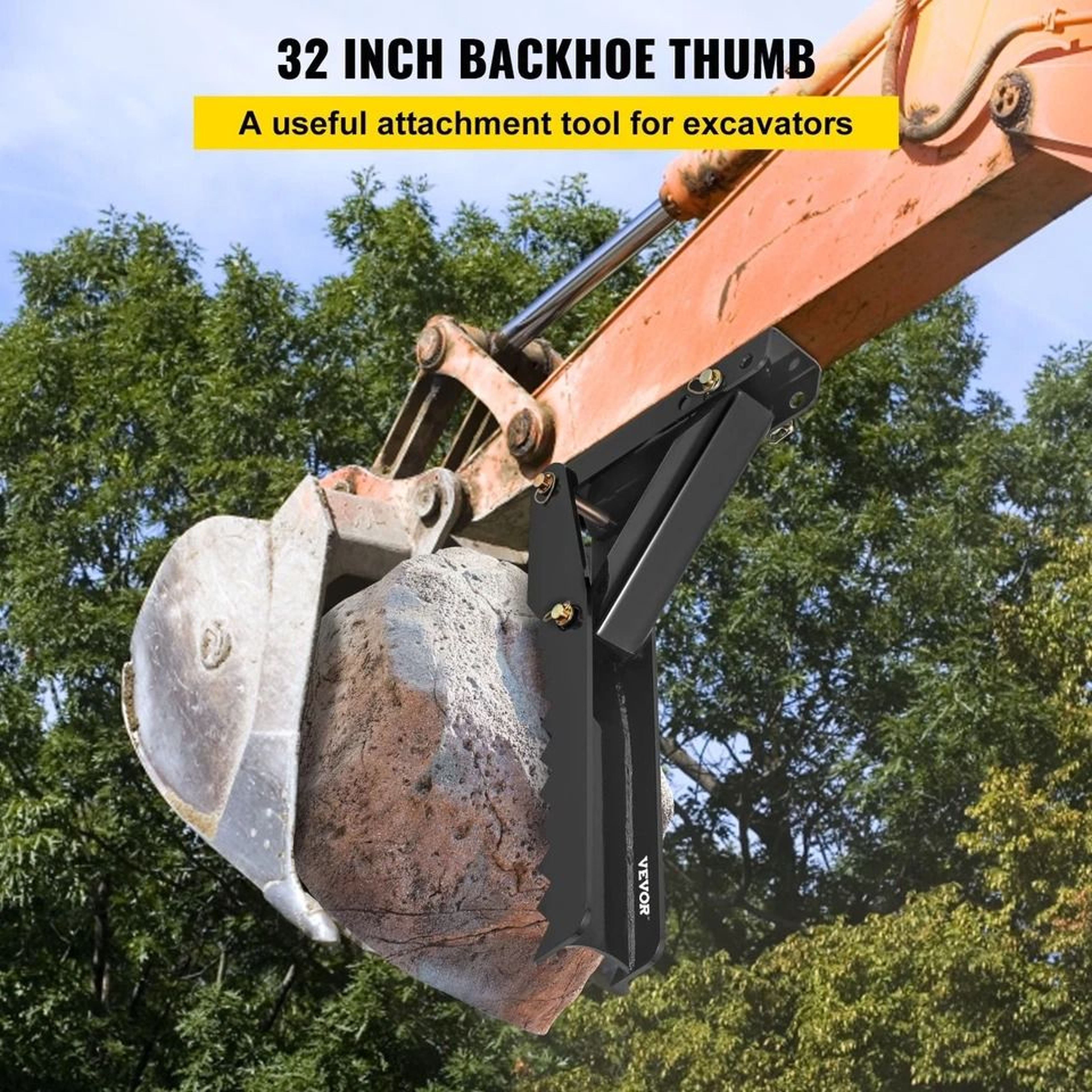 Universal Backhoe Thumb Claw Steel Plate Excavator Attachment For Tractor 10