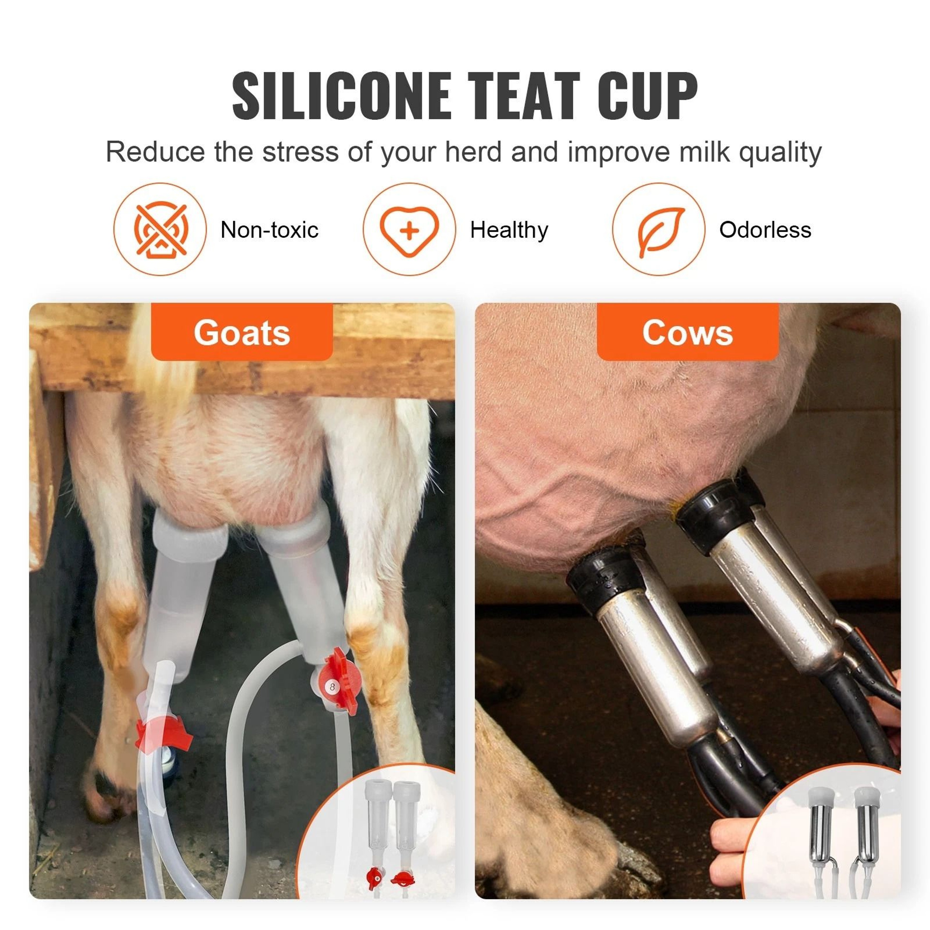 Goat Milking Machine Stainless Steel Milker With Bucket For Cows And Goats 2