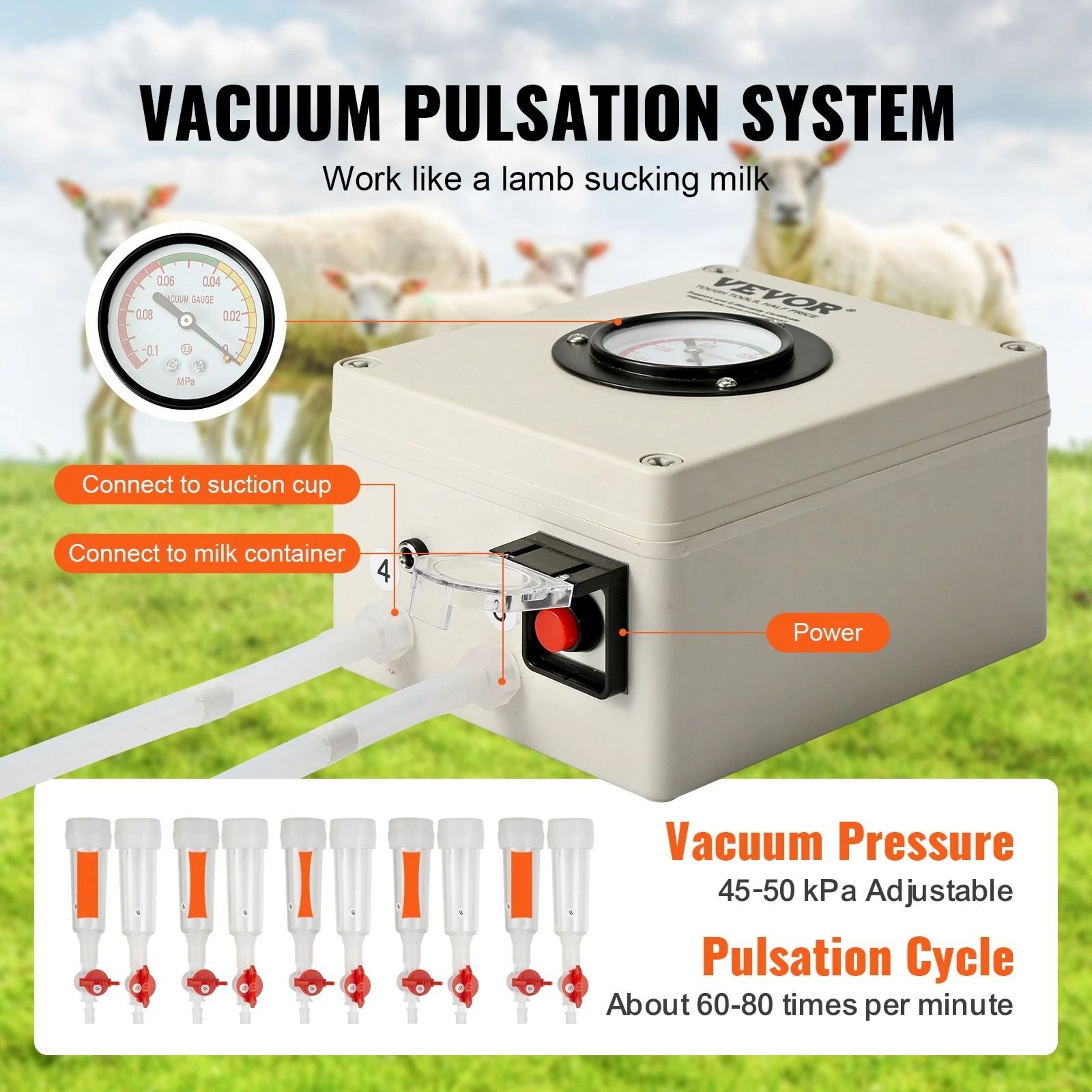 Goat Milking Machine Stainless Steel Milker With Bucket For Cows And Goats 3