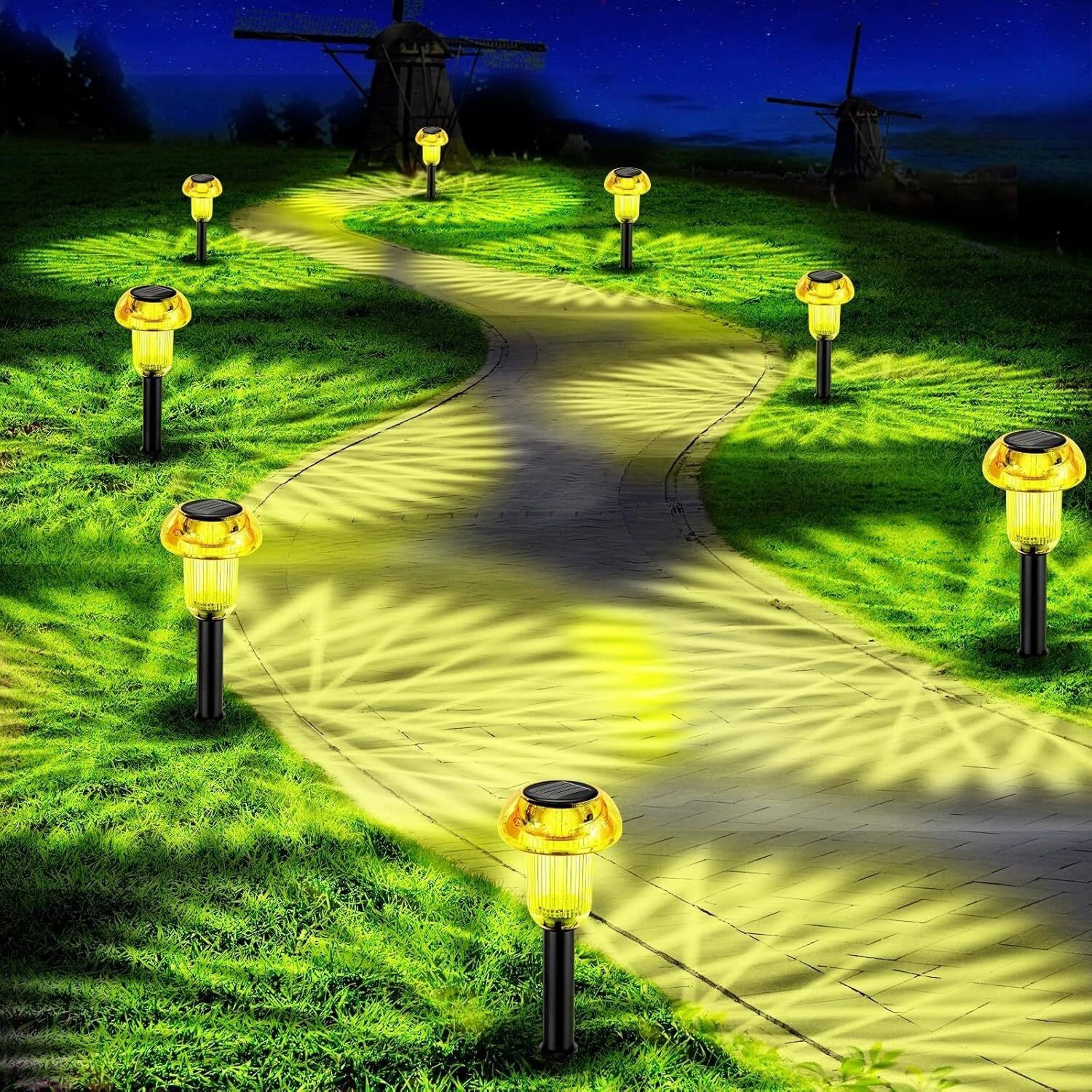 Solar Power Landscape Lights LED Outdoor Garden Yard Pathway Lamps 4