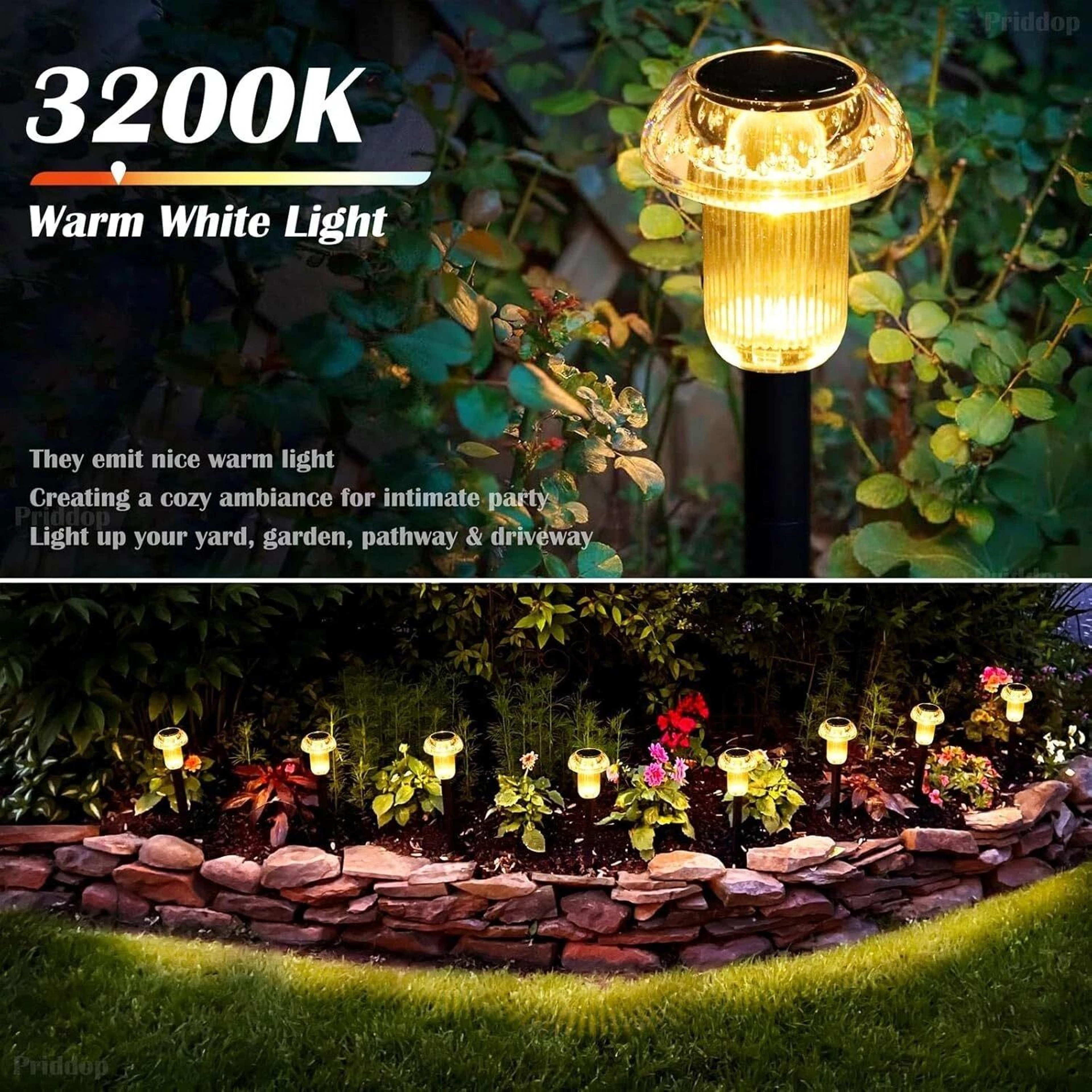 Solar Power Landscape Lights LED Outdoor Garden Yard Pathway Lamps 8